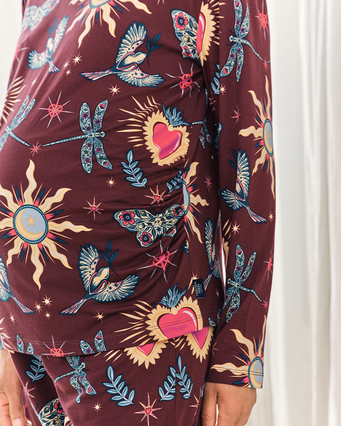 Maternity Enchanted Glade Print Long Pyjama Set