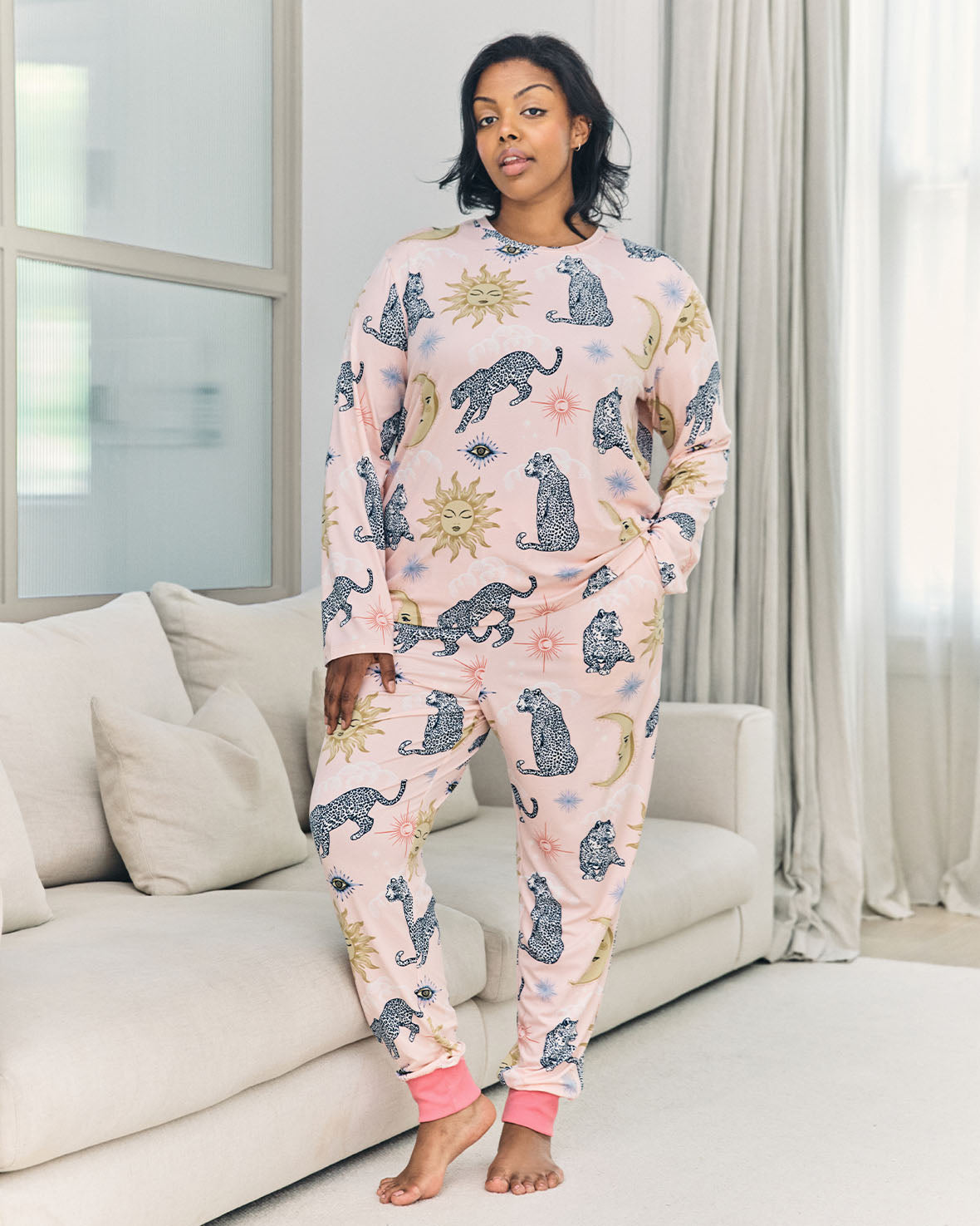 Celestial Leopard Print Long Pyjama Set