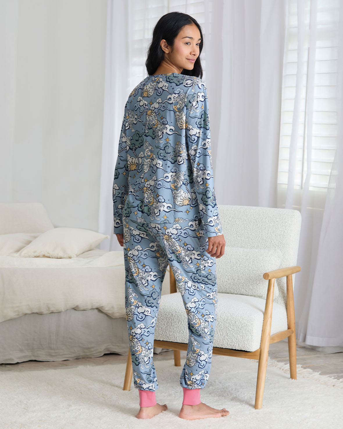 Dream Leopard Print Long Pyjama Set