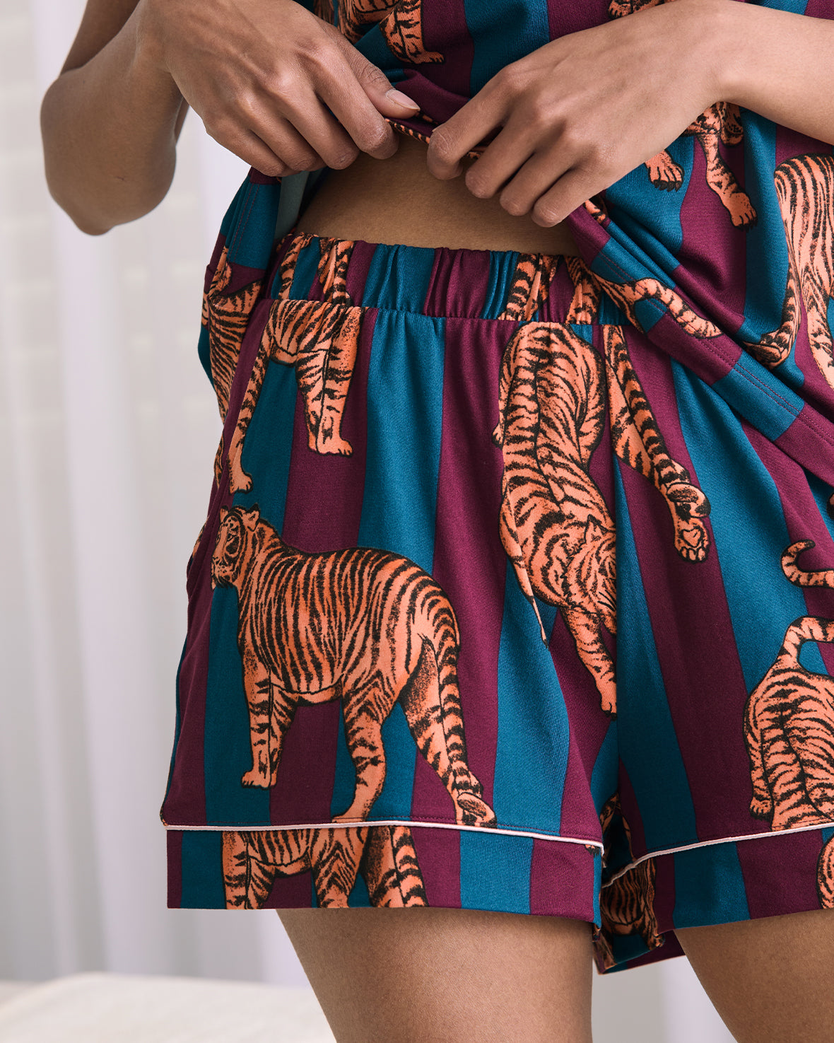 Tiger Stripe Print Short Pyjama Set