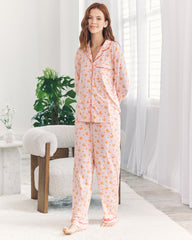 Croissant Print Long Pyjama Set