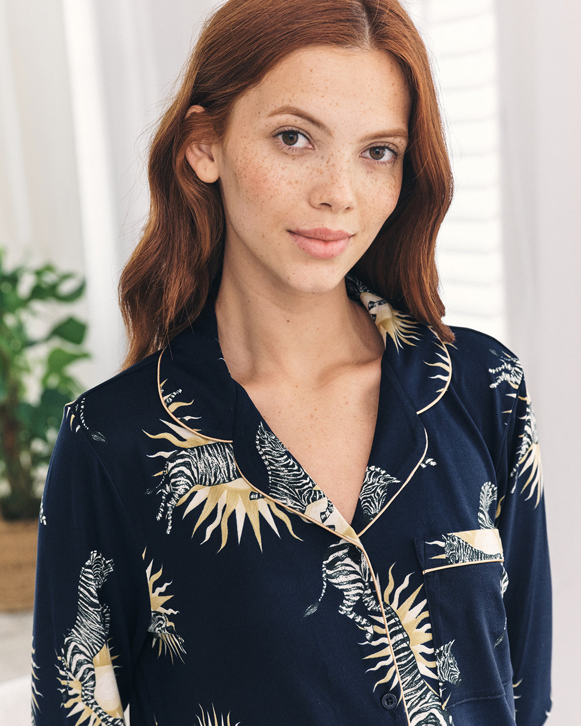 Sunburst Zebra Print Long Pyjama Set