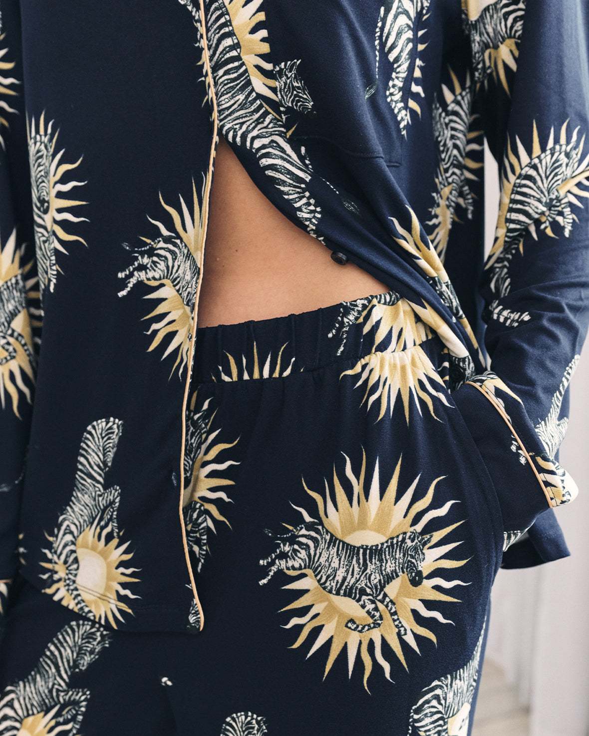 Sunburst Zebra Print Long Pyjama Set