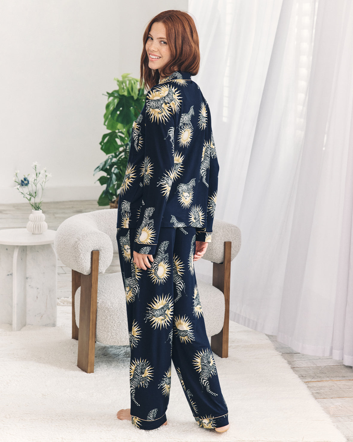 Sunburst Zebra Print Long Pyjama Set