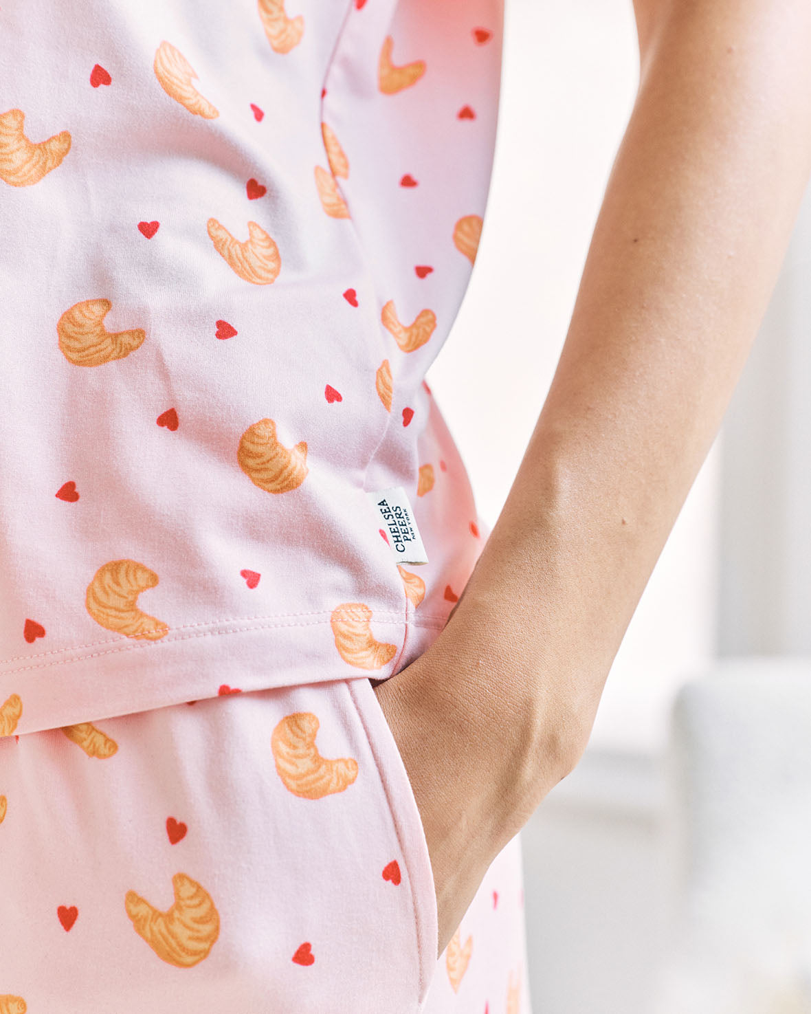 Croissant Print Short Pyjama Set
