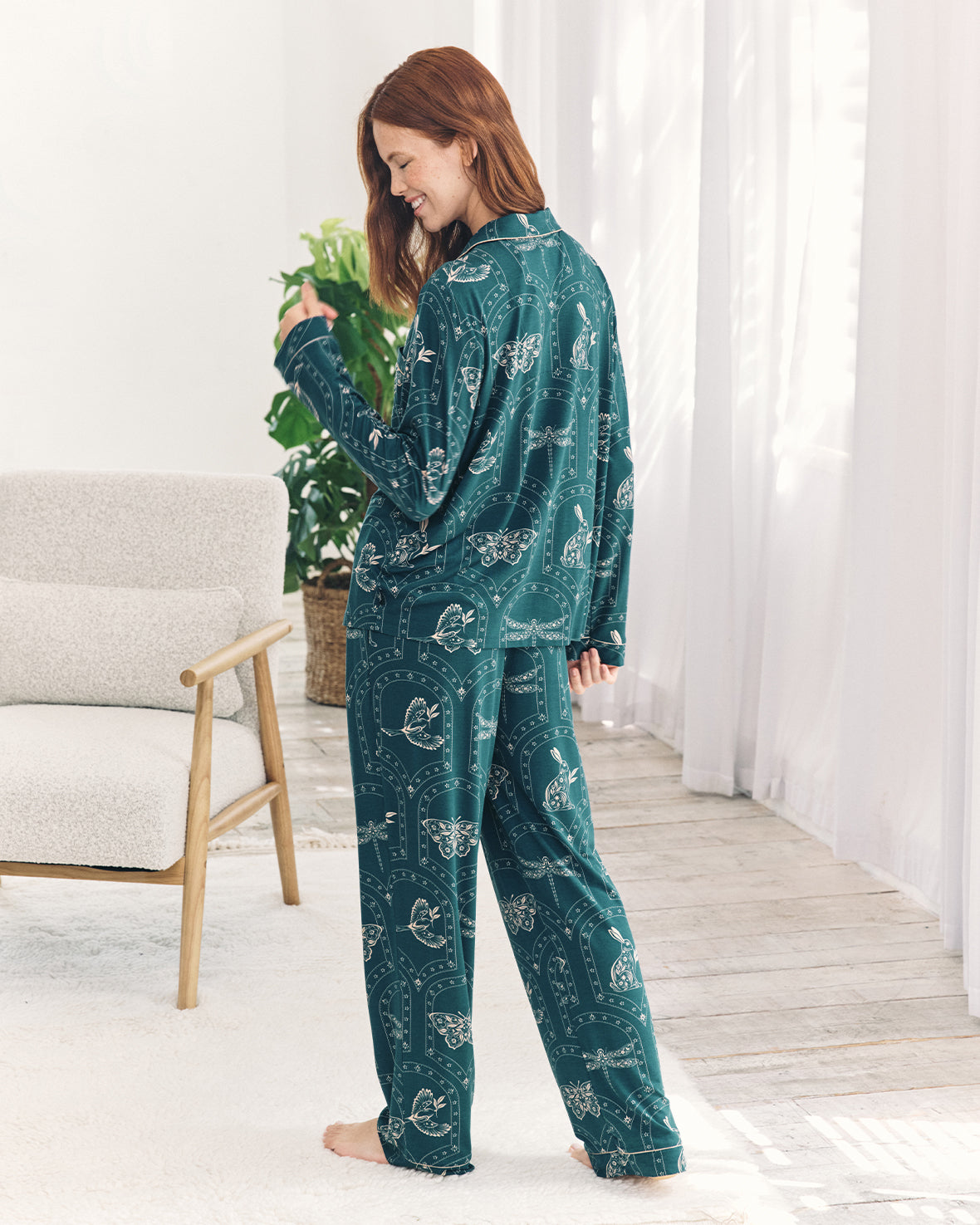 TENCEL™ Modal Twilight Glade Print Long Pyjama Set