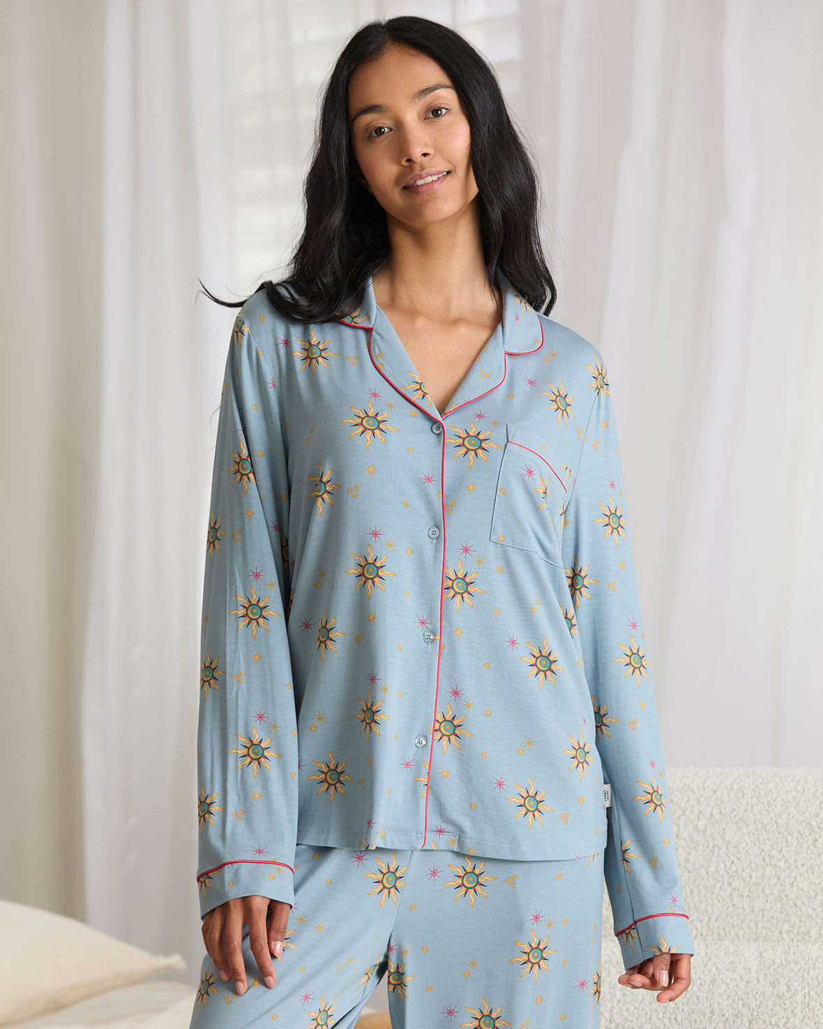 Tencelª Modal Twinkling Sky Button Up Long Pyjama Set
