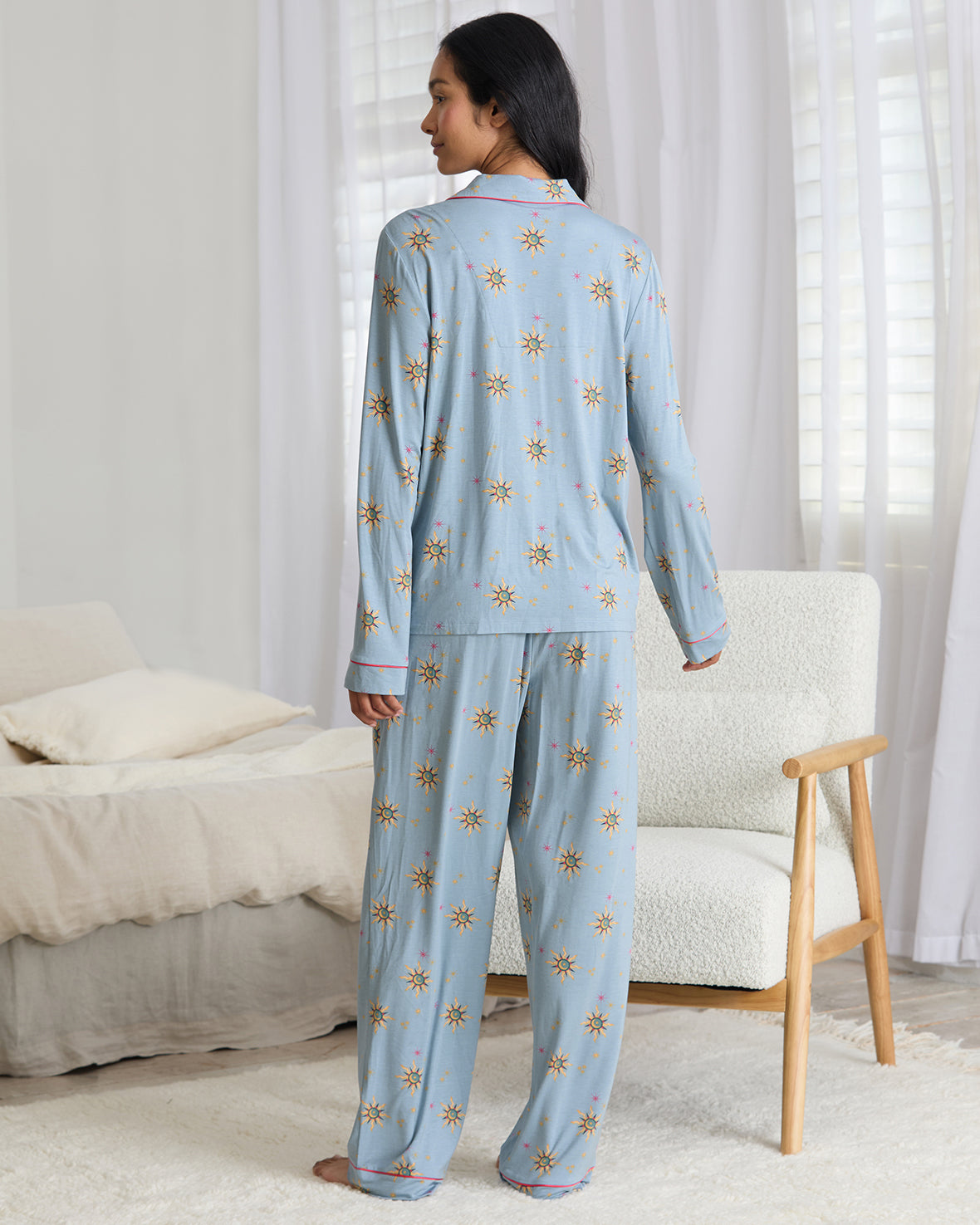 Tencelª Modal Twinkling Sky Button Up Long Pyjama Set