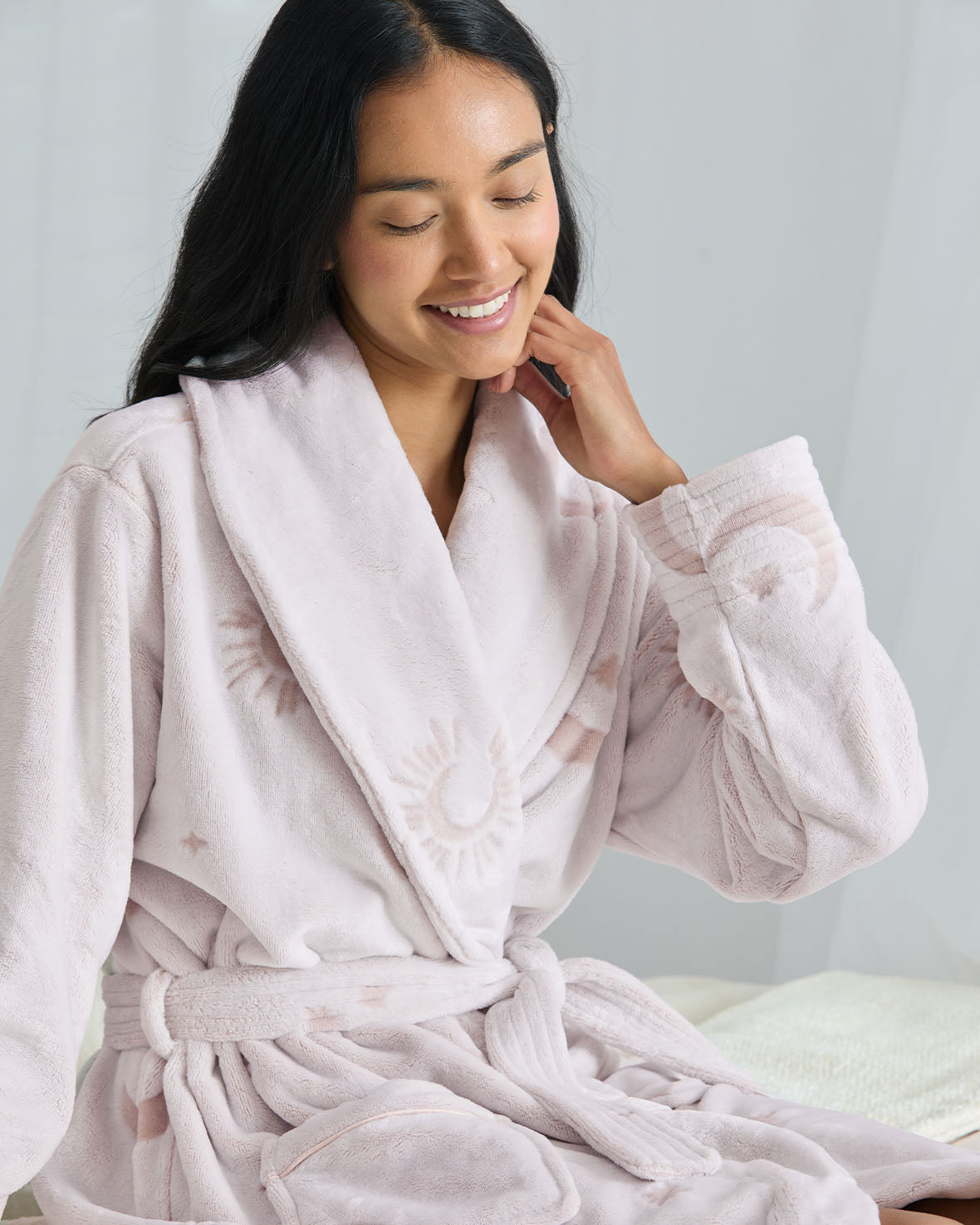 Fleece Burnout Cosmic Constellations Dressing Gown