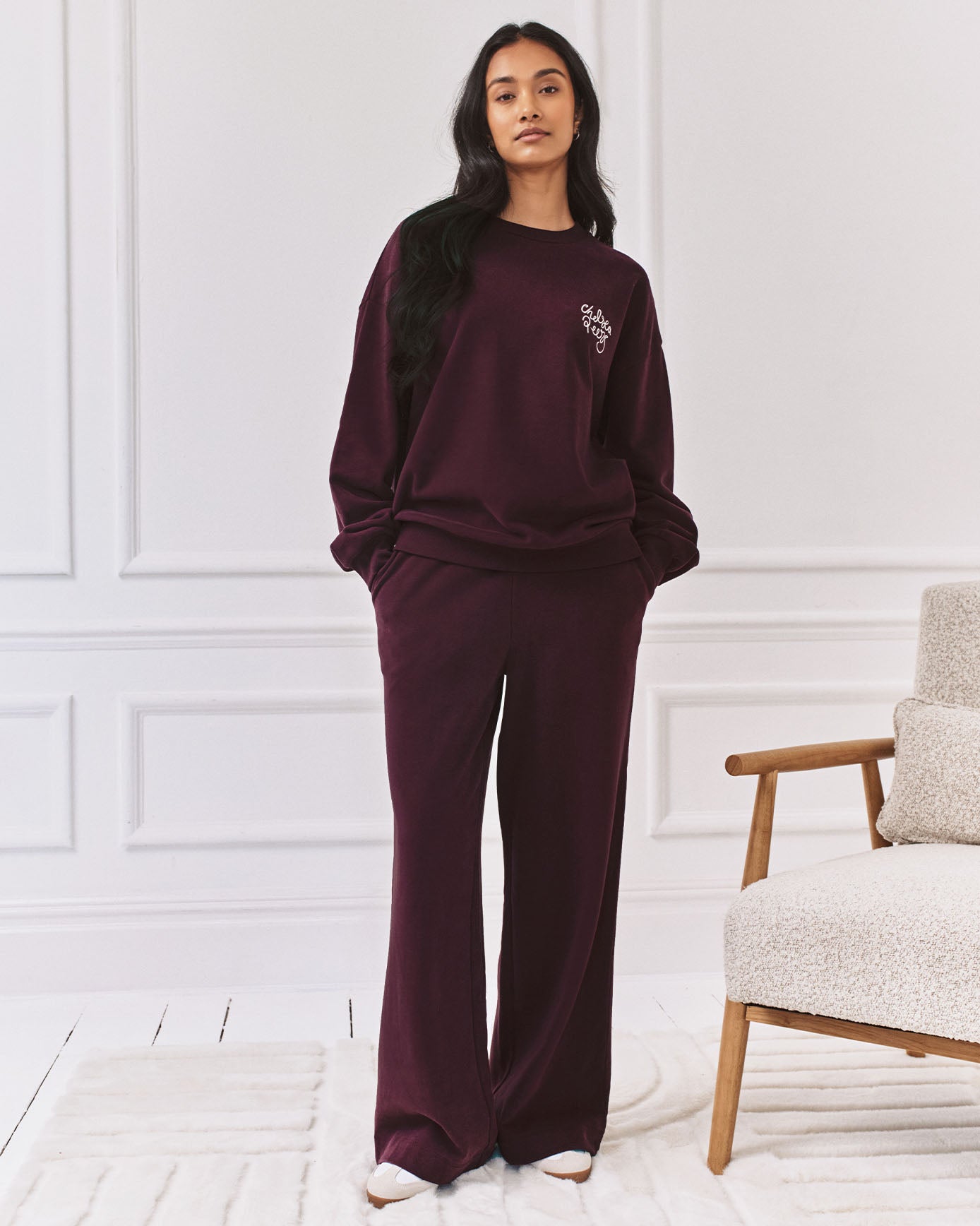 Organic Cotton Joggers - Burgundy