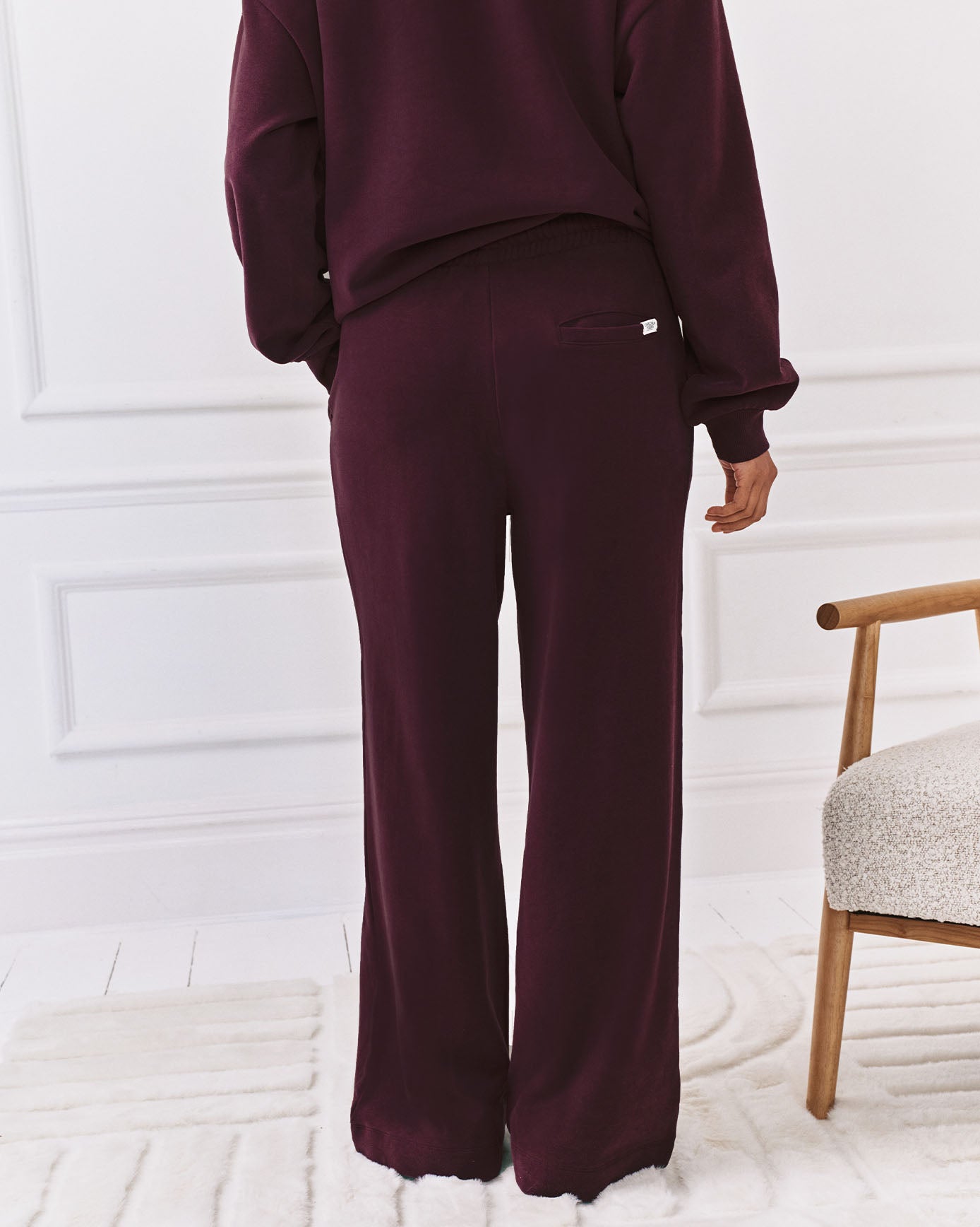 Organic Cotton Joggers - Burgundy