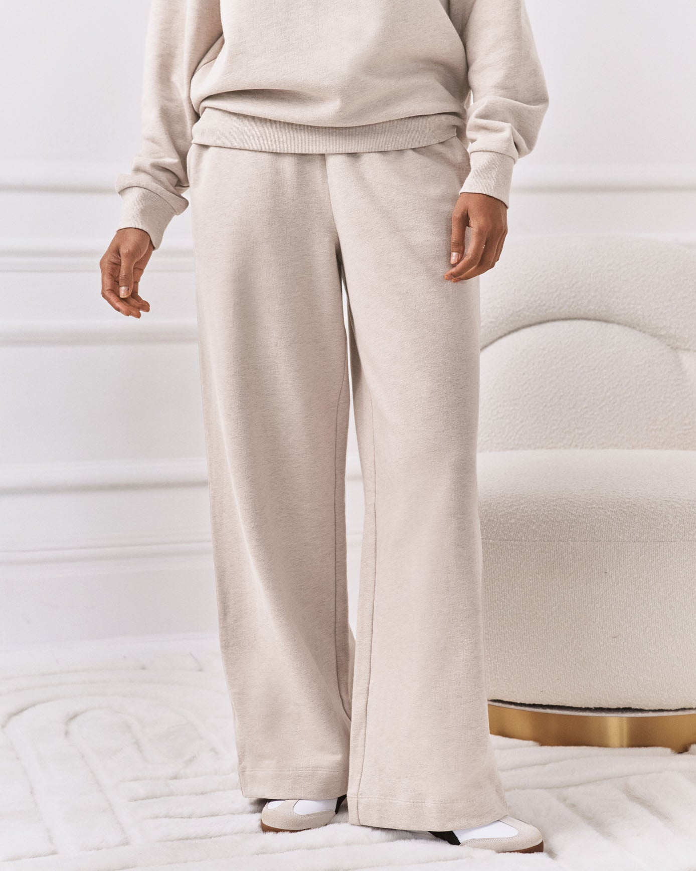 Organic Cotton Joggers - Beige Marl