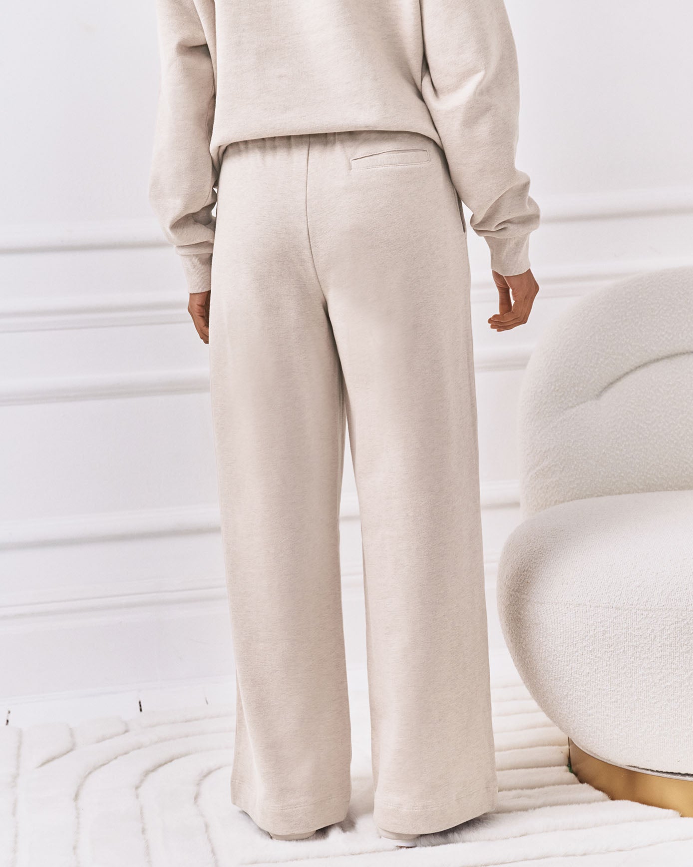 Organic Cotton Joggers - Beige Marl