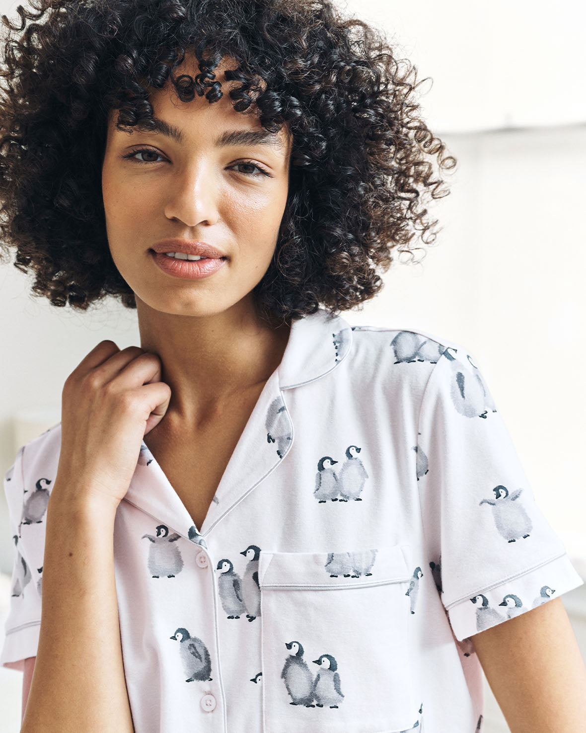 Organic Cotton Penguin Print Short Pyjama Set