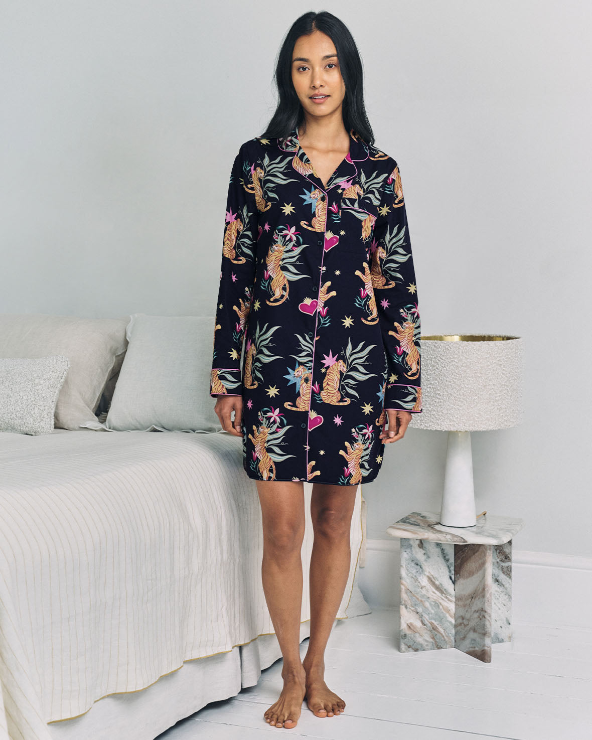 Organic Cotton Enchanted Tiger Print Nightshirt