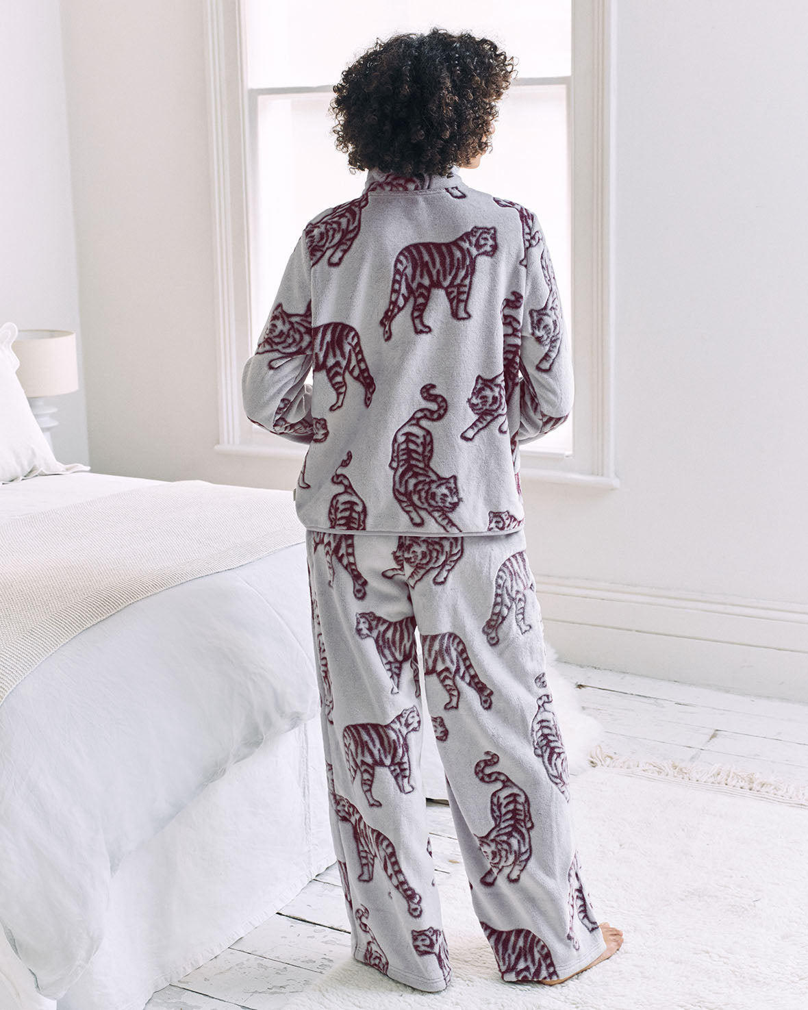 Fleece Burnout Tiger Jacket & Jogger Co-Ord