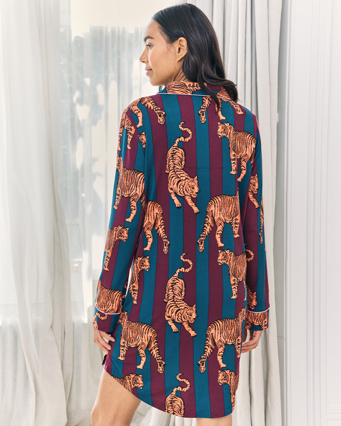 Maternity Tiger Stripe Print Nightshirt