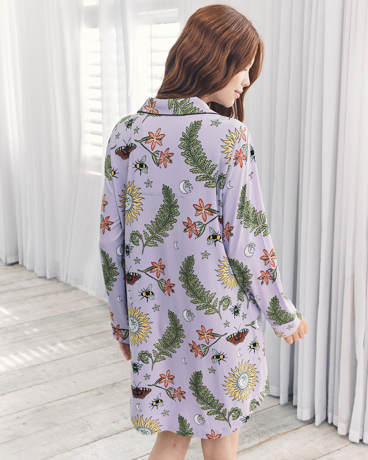 Moonlit Forest Print Nightshirt