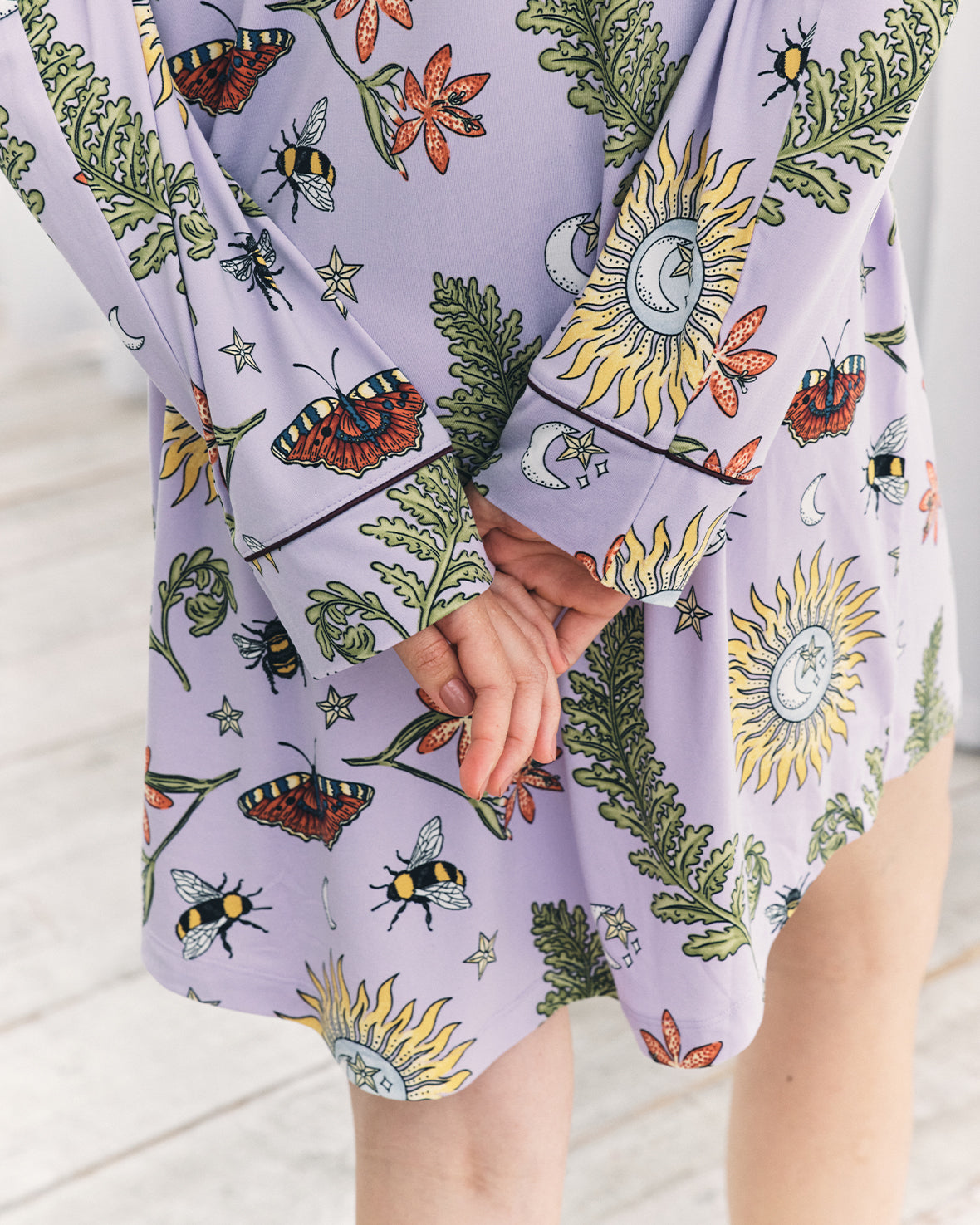 Moonlit Forest Print Nightshirt