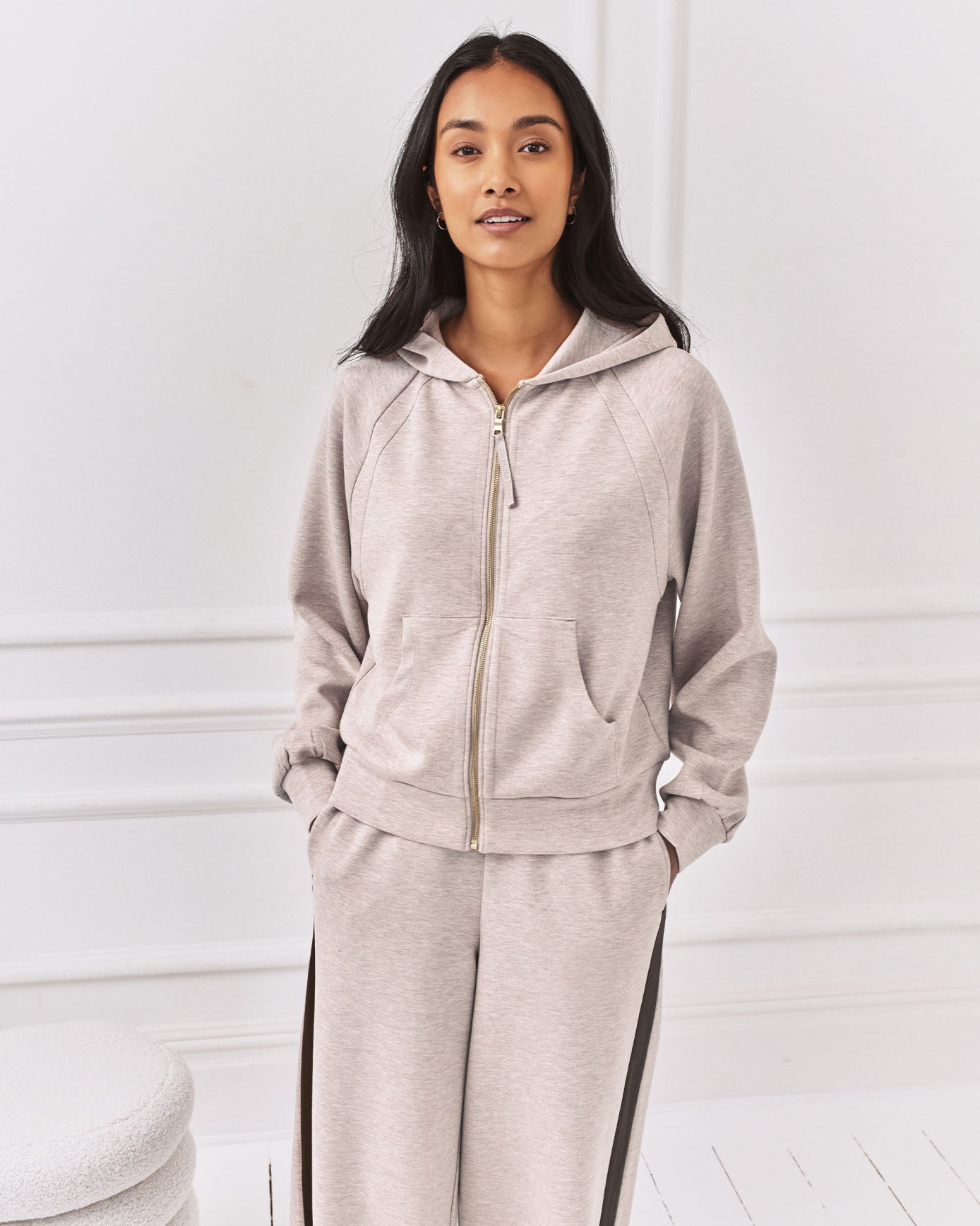 LuxeComfort Scuba Zip Hoodie