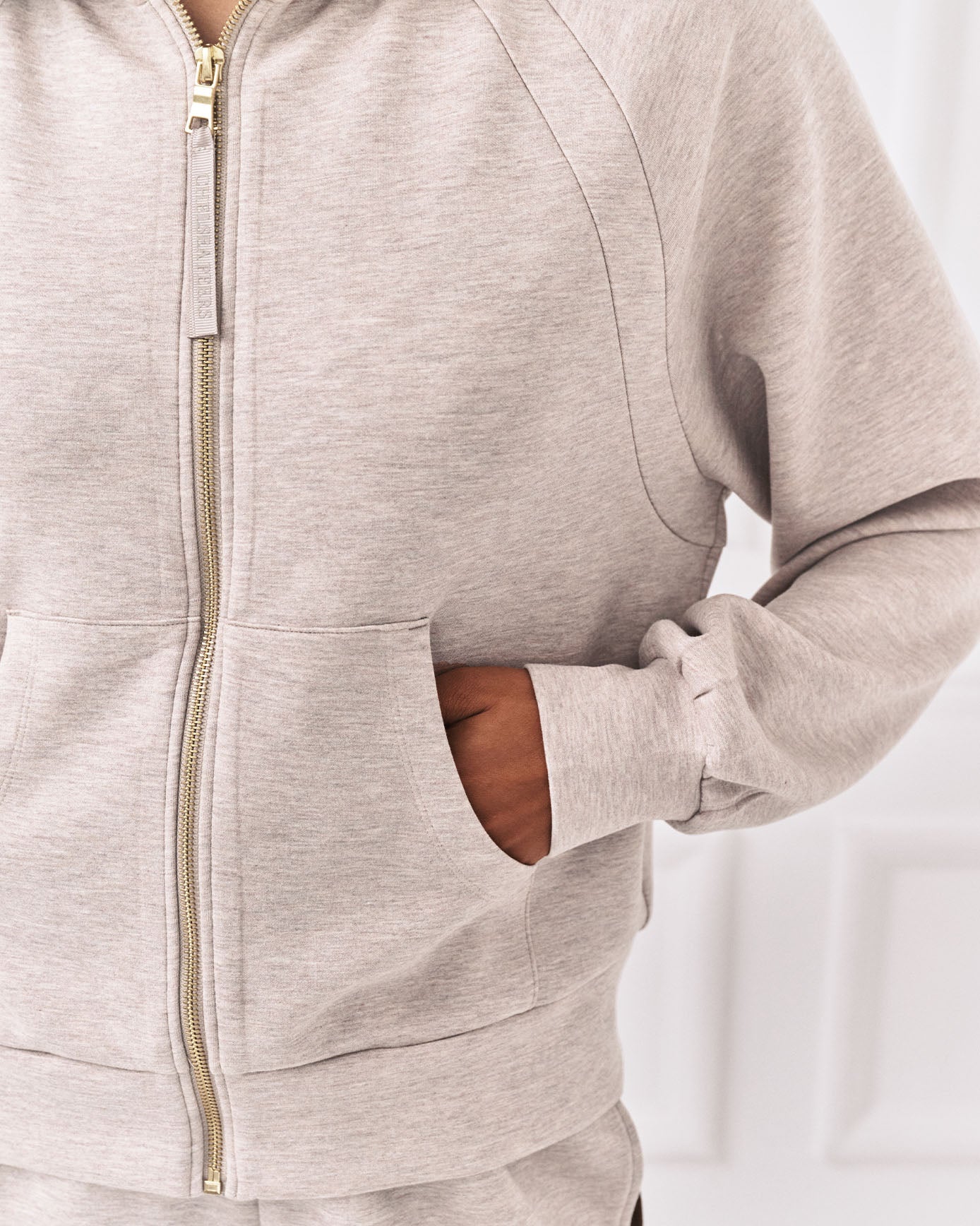 LuxeComfort Scuba Zip Hoodie - Camel