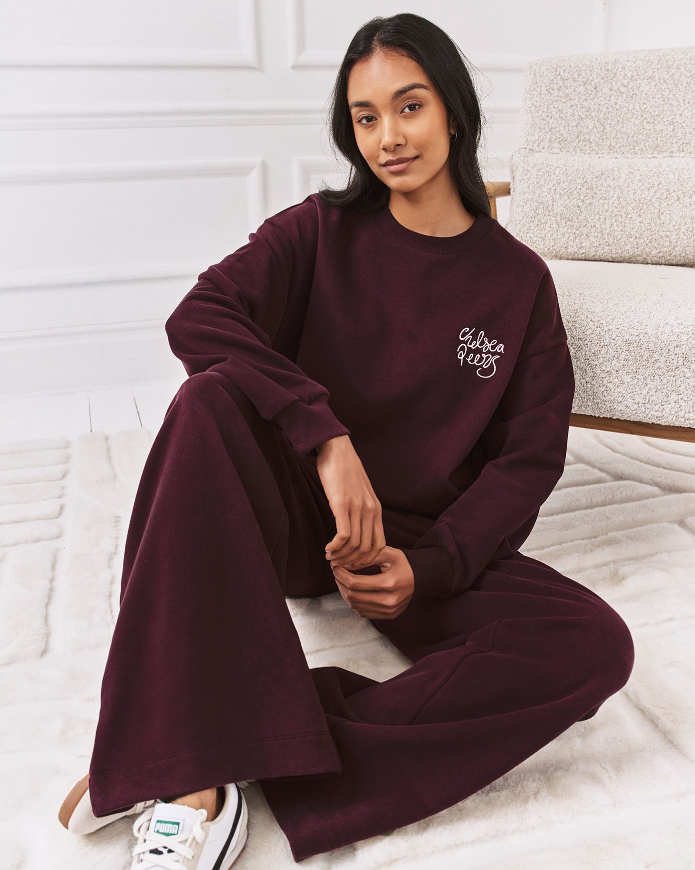 Organic Cotton Quarter Zip Funnel Sweatshirt - Stone – Chelsea Peers