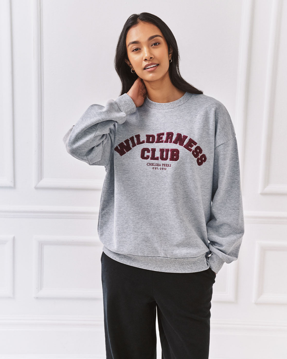Organic Cotton Varsity Embroidered Wilderness Club 