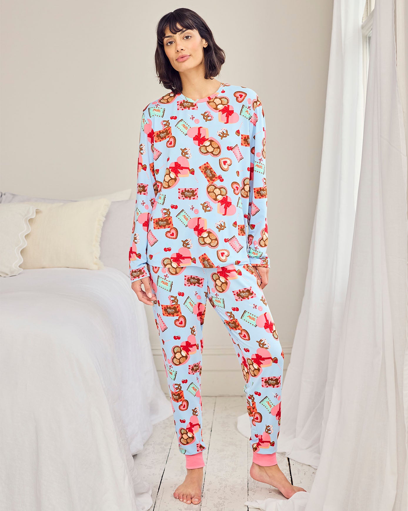Tall Chocolate Box Print Long Pyjama Set