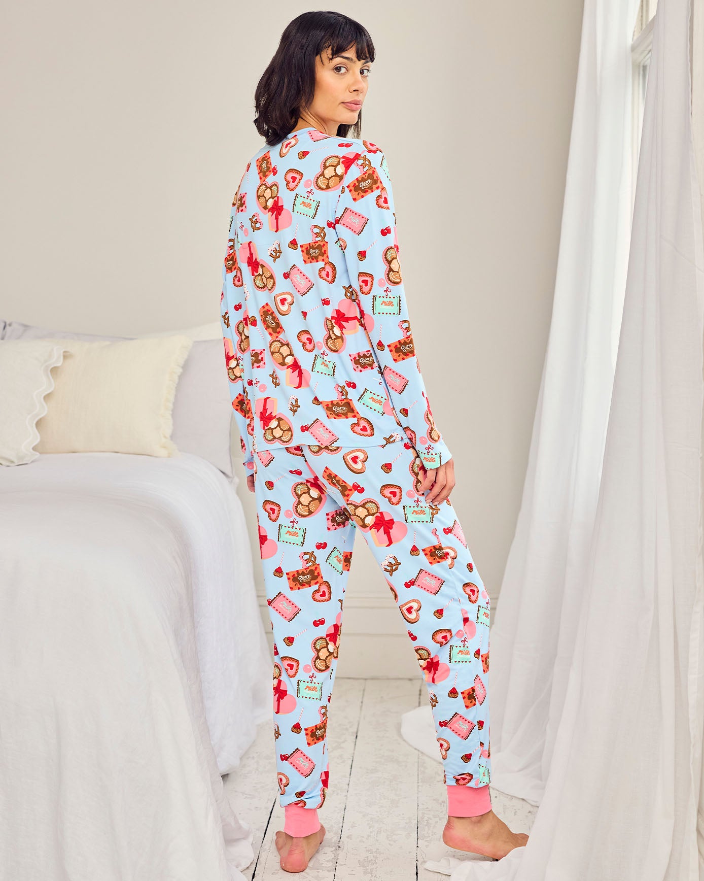 Tall Chocolate Box Print Long Pyjama Set