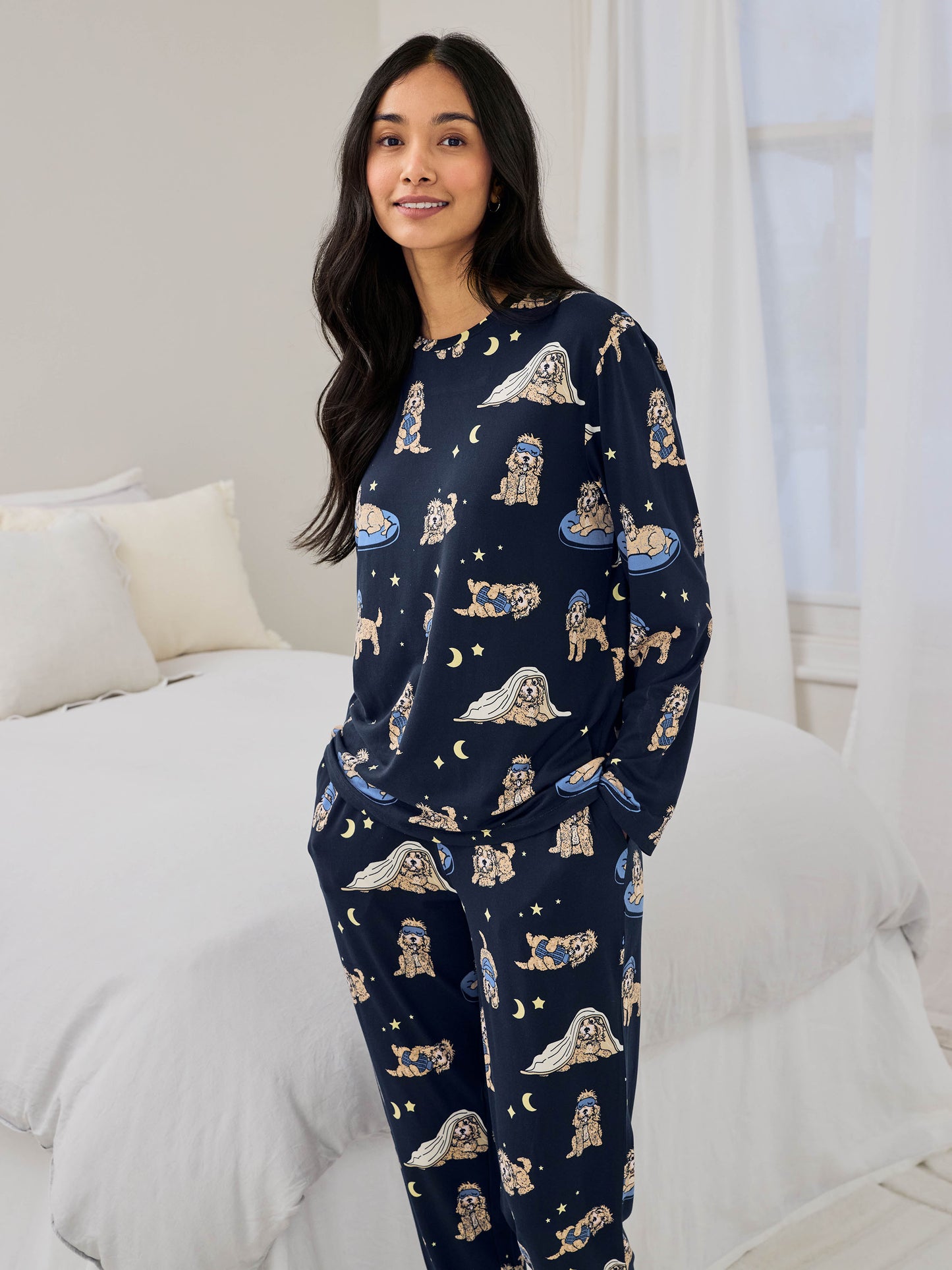 Tall Cockapoo Snooze Print Long Pyjama Set