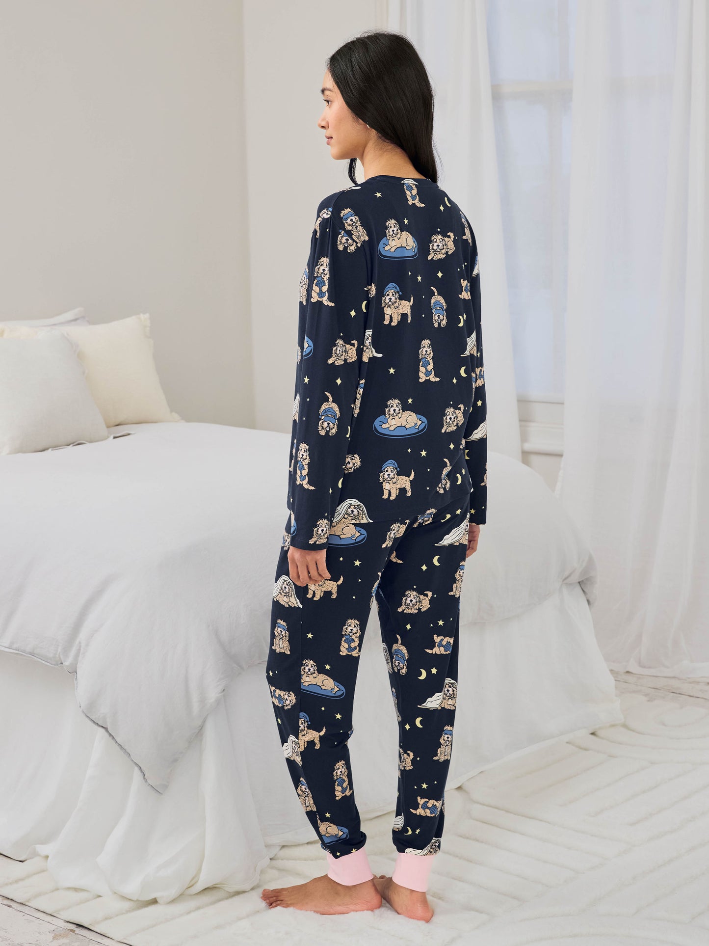 Tall Cockapoo Snooze Print Long Pyjama Set