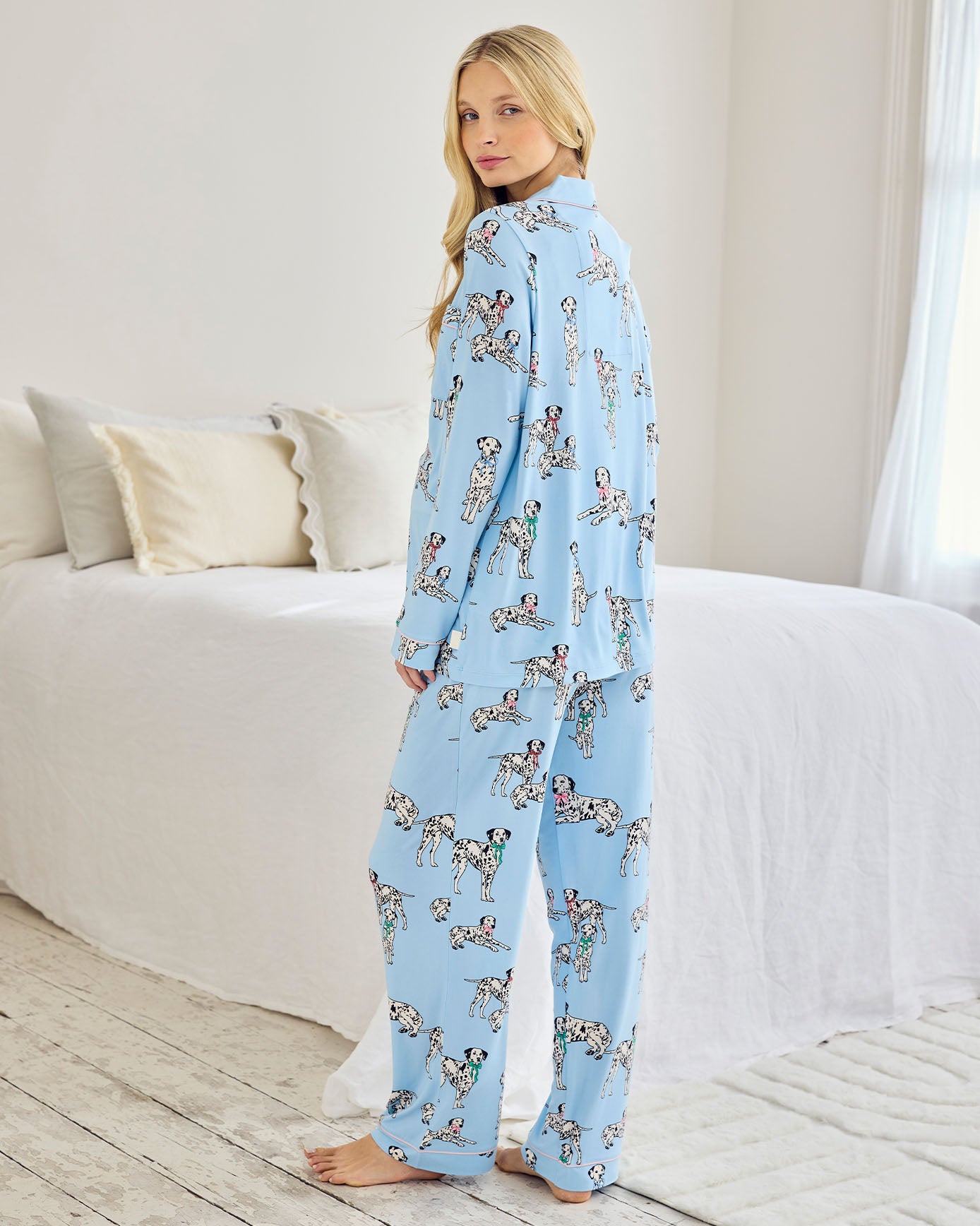 Maternity Dalmatian Dogs Print Long Pyjama Set