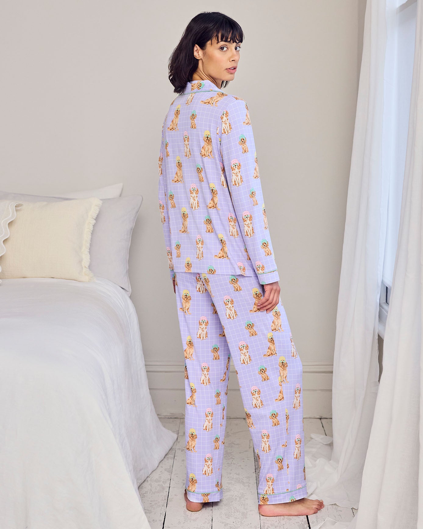 Spa Dogs Print Long Pyjama Set