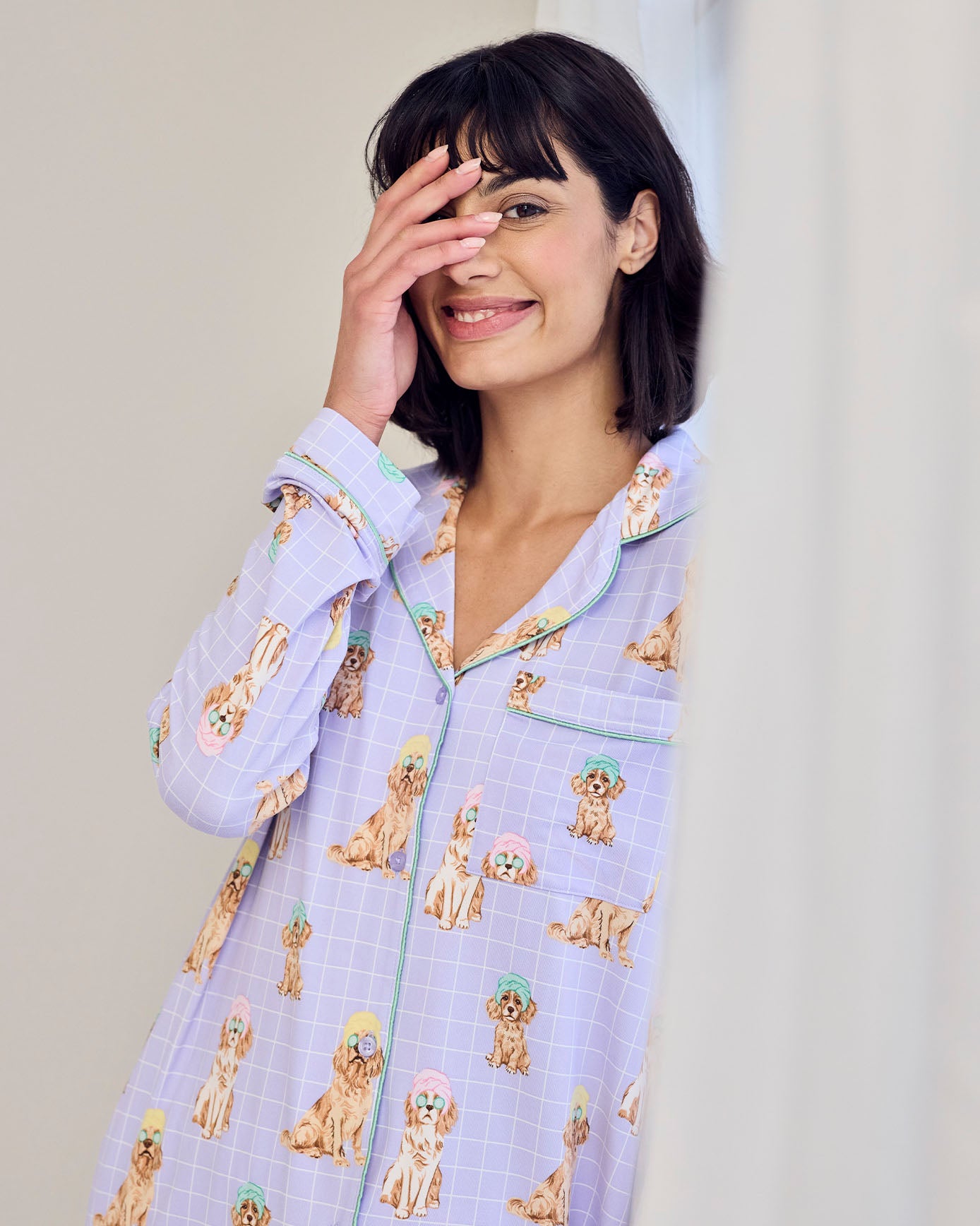 Spa Dogs Print Long Pyjama Set