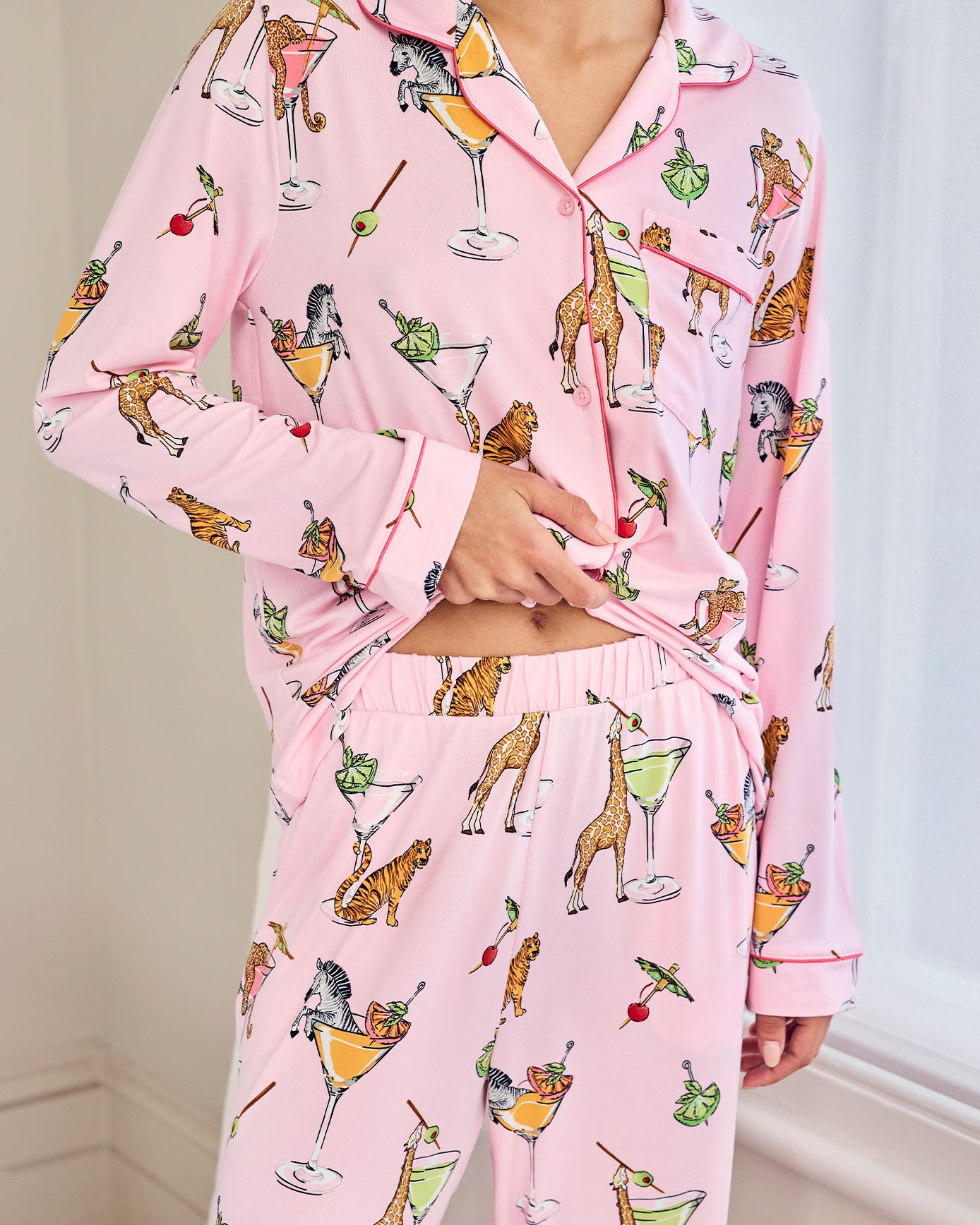Martini Animals Print Long Pyjama Set