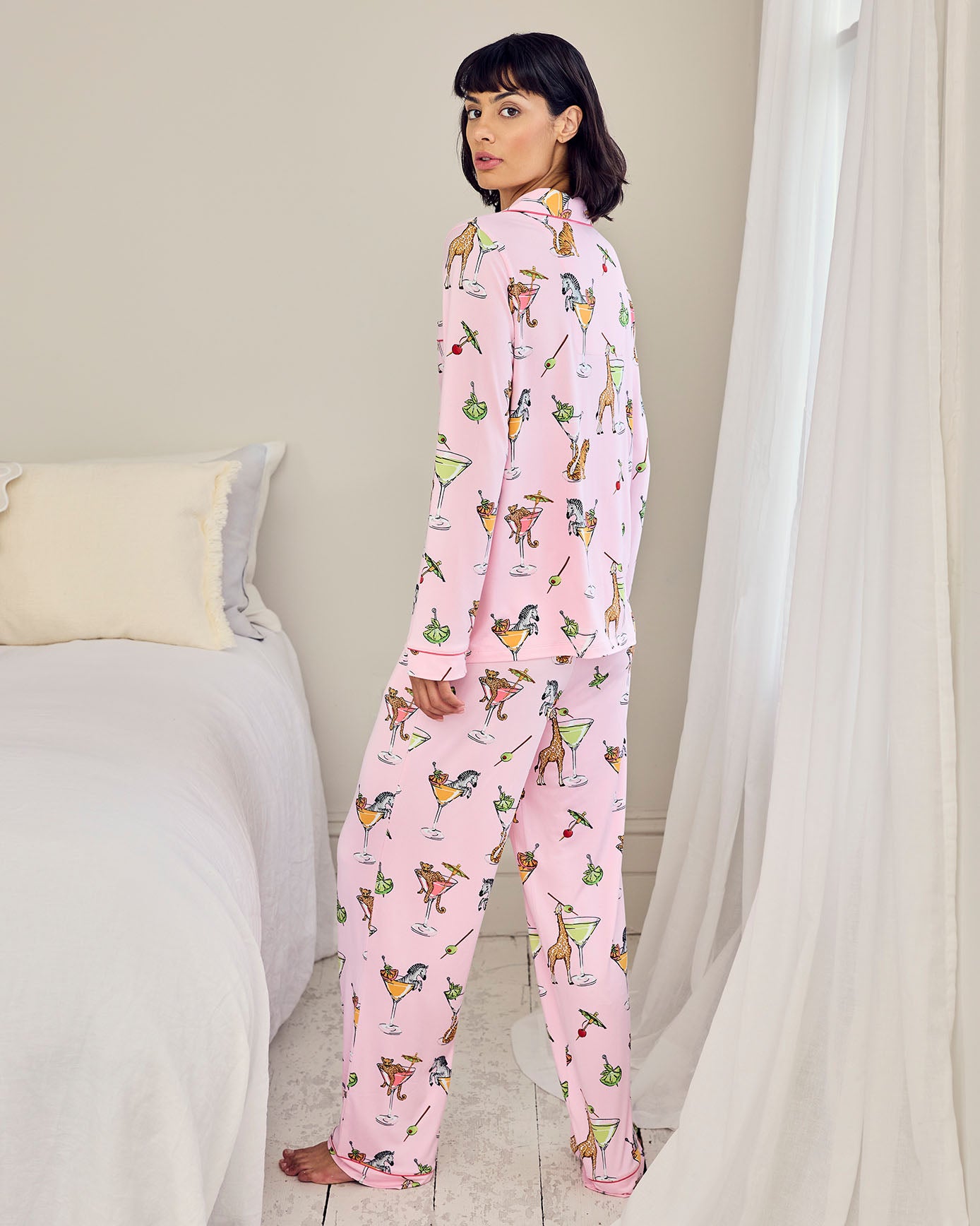 Martini Animals Print Long Pyjama Set