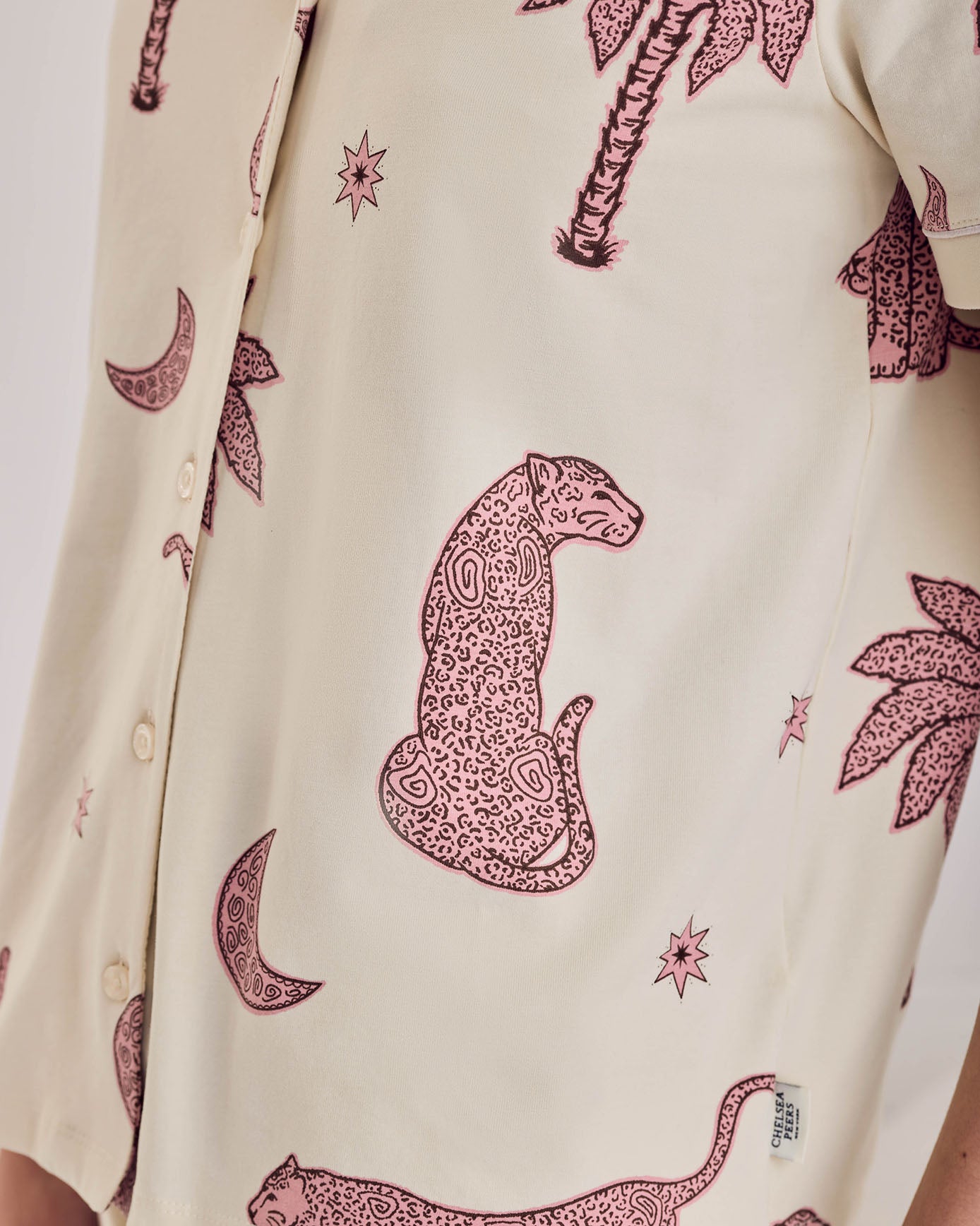 Organic Cotton Midnight Leopard Print Short Pyjama Set