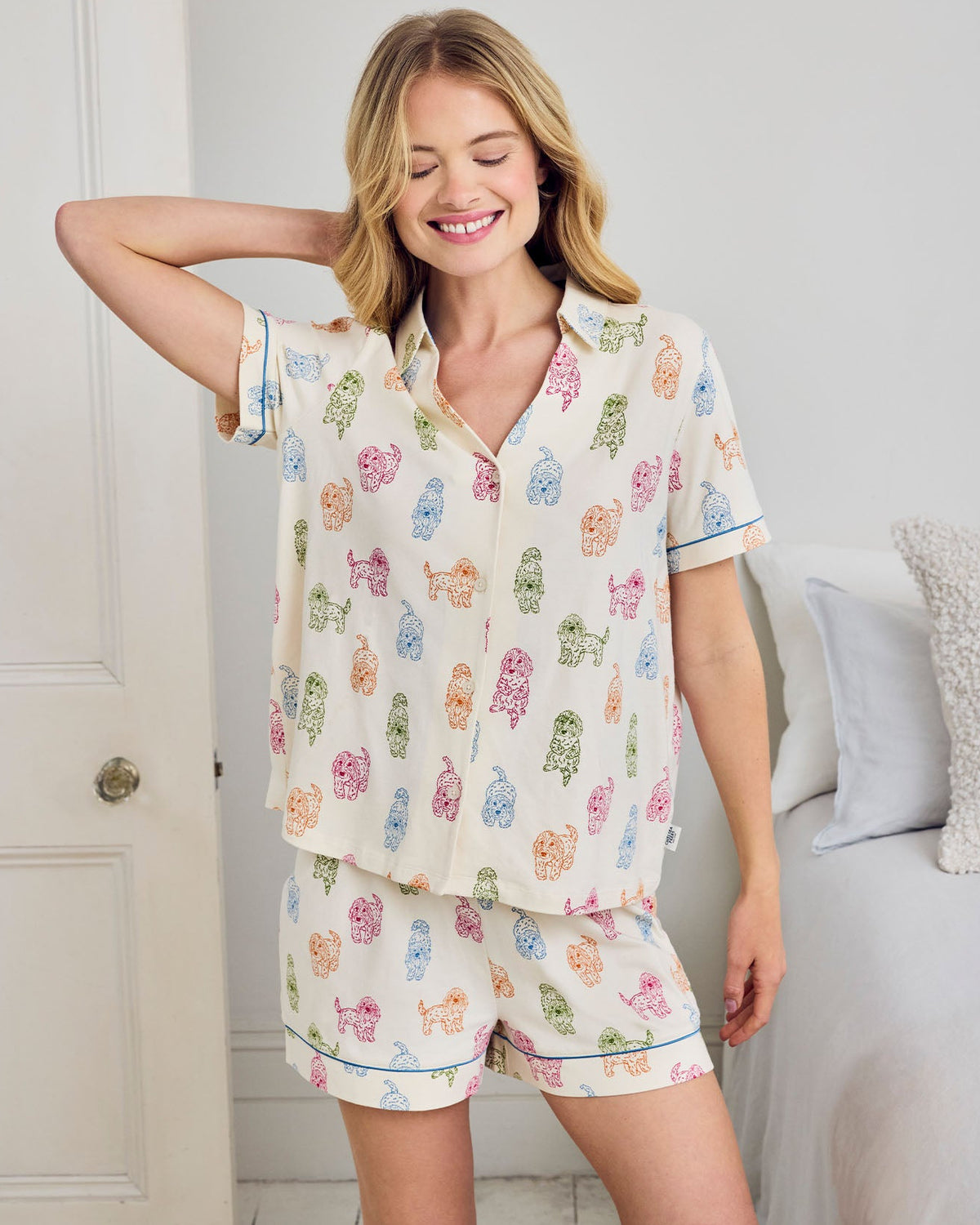 Organic Cotton Cockapoo Print Short Pyjama Set