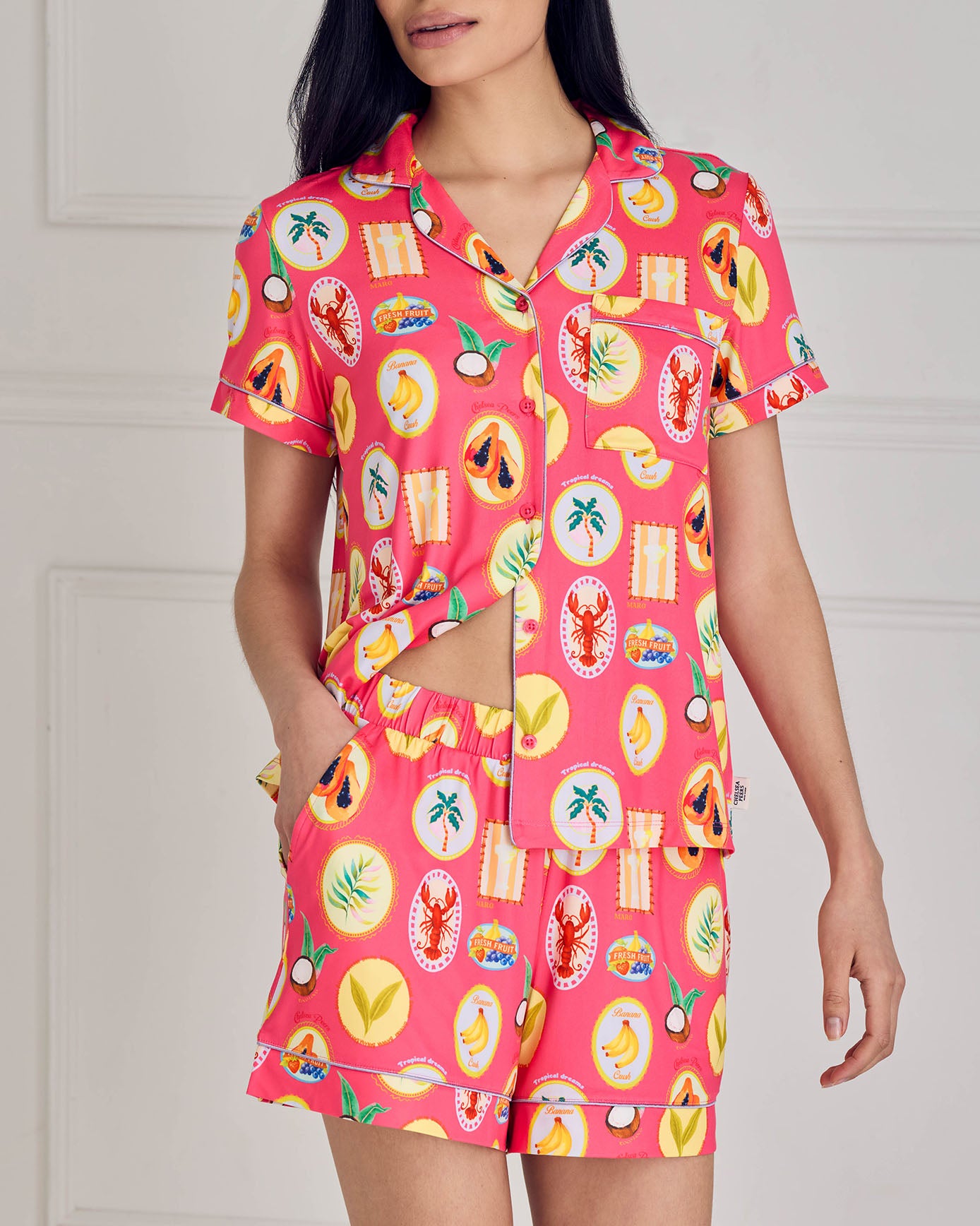 Tropical Collage Print Short Pyjama Set