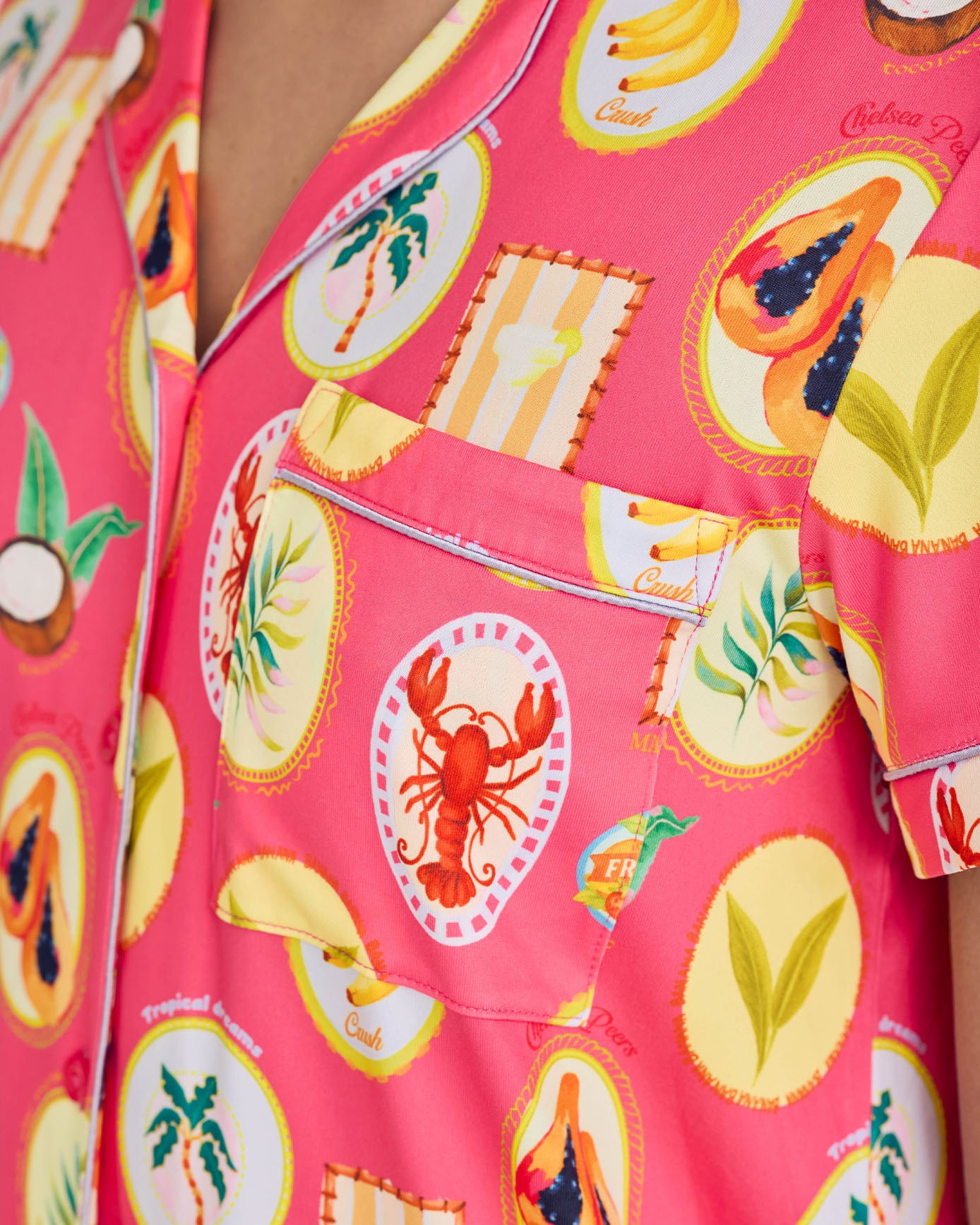 Tropical Collage Print Short Pyjama Set