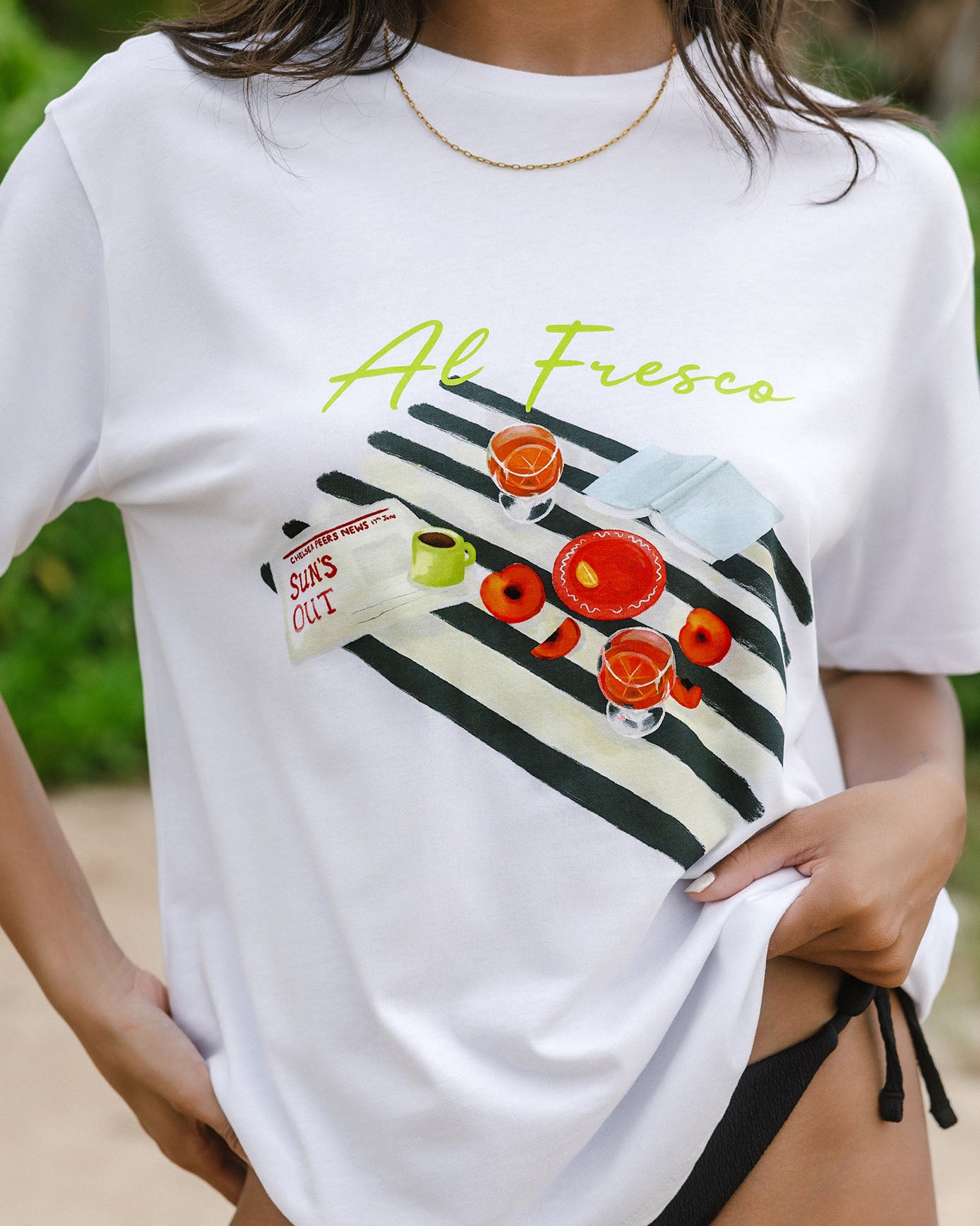 Organic Cotton Al Fresco Print T-Shirt