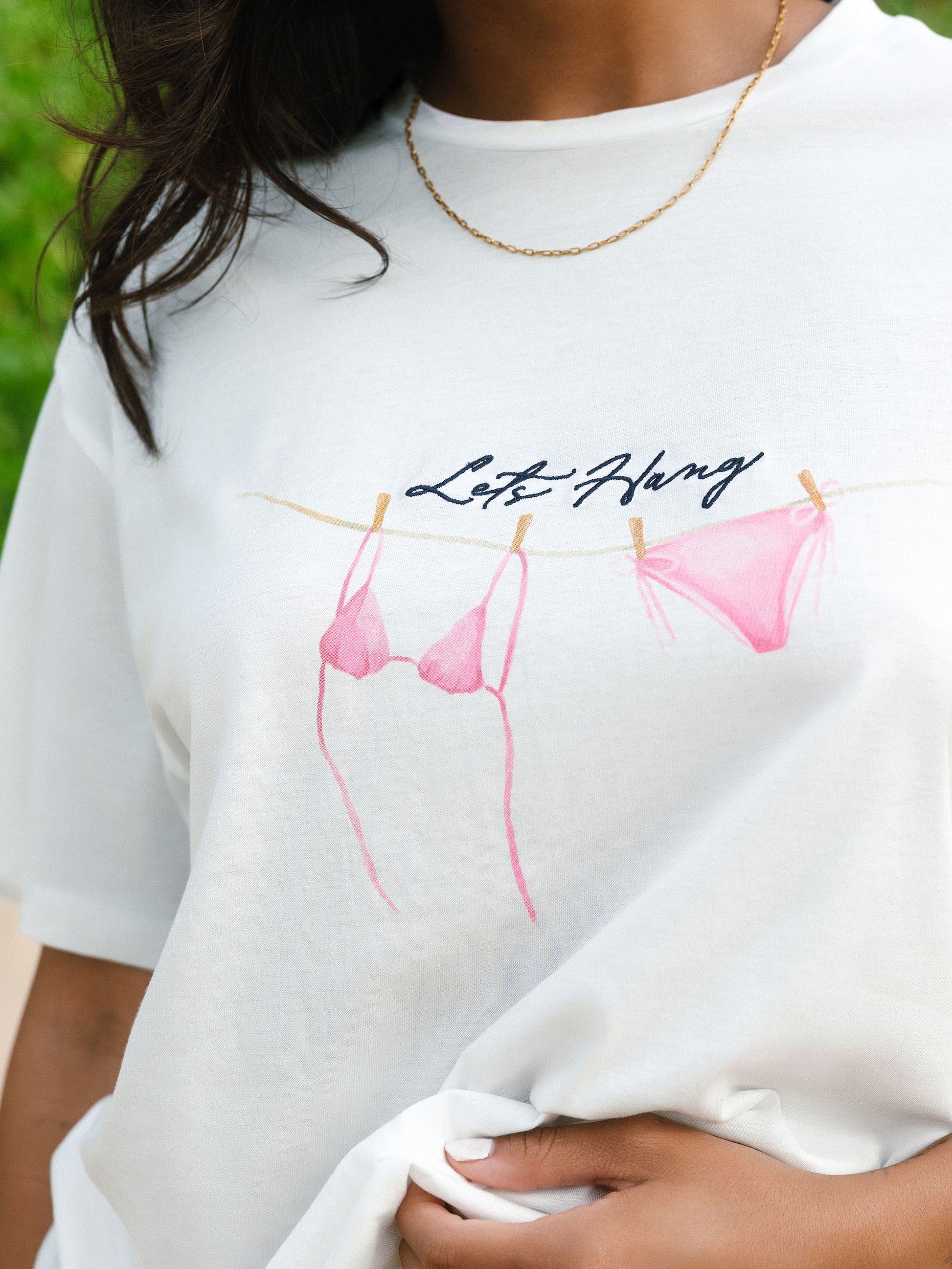 Organic Cotton Let's Hang Print T-Shirt