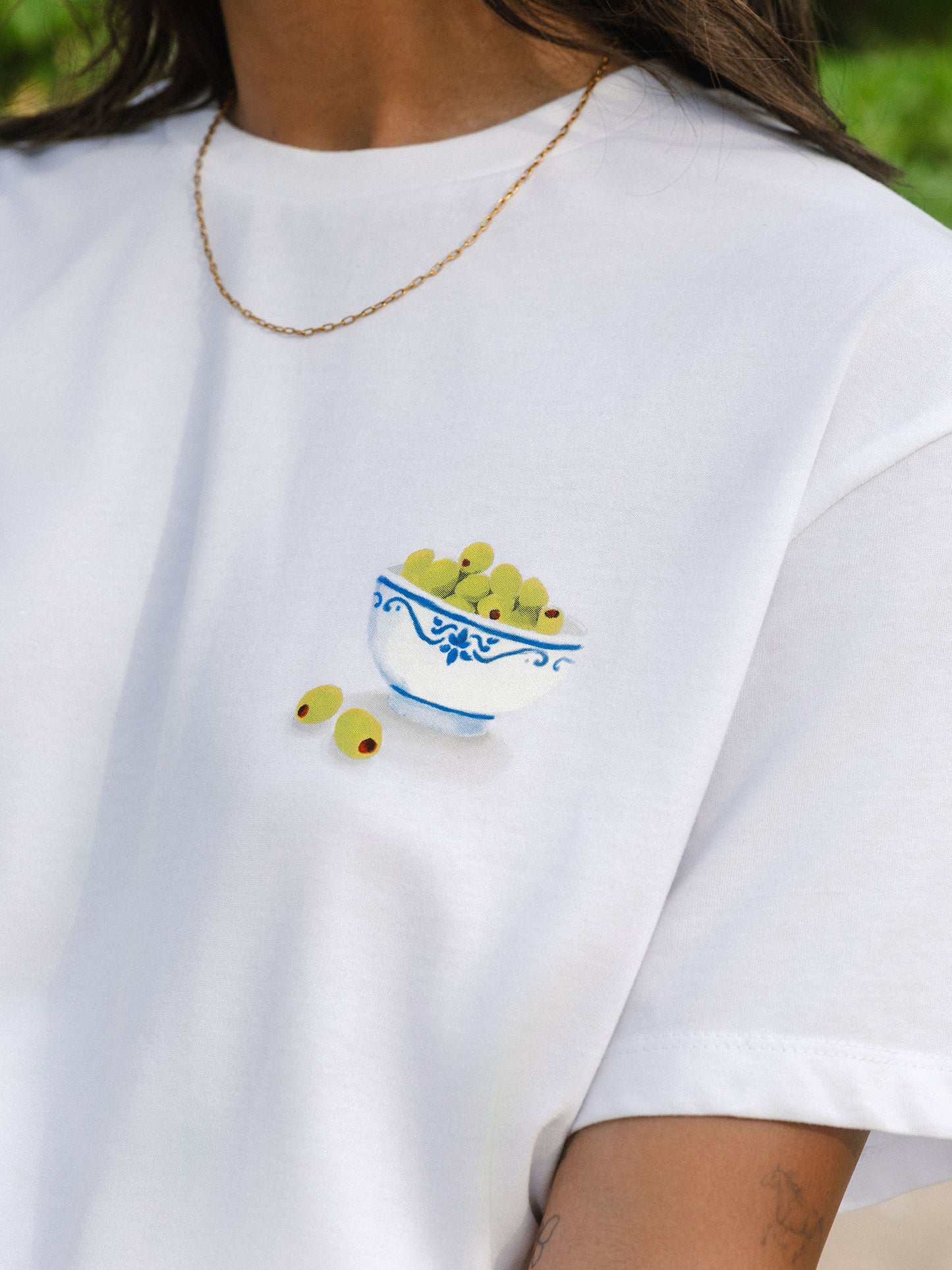 Organic Cotton Olive Print T-Shirt