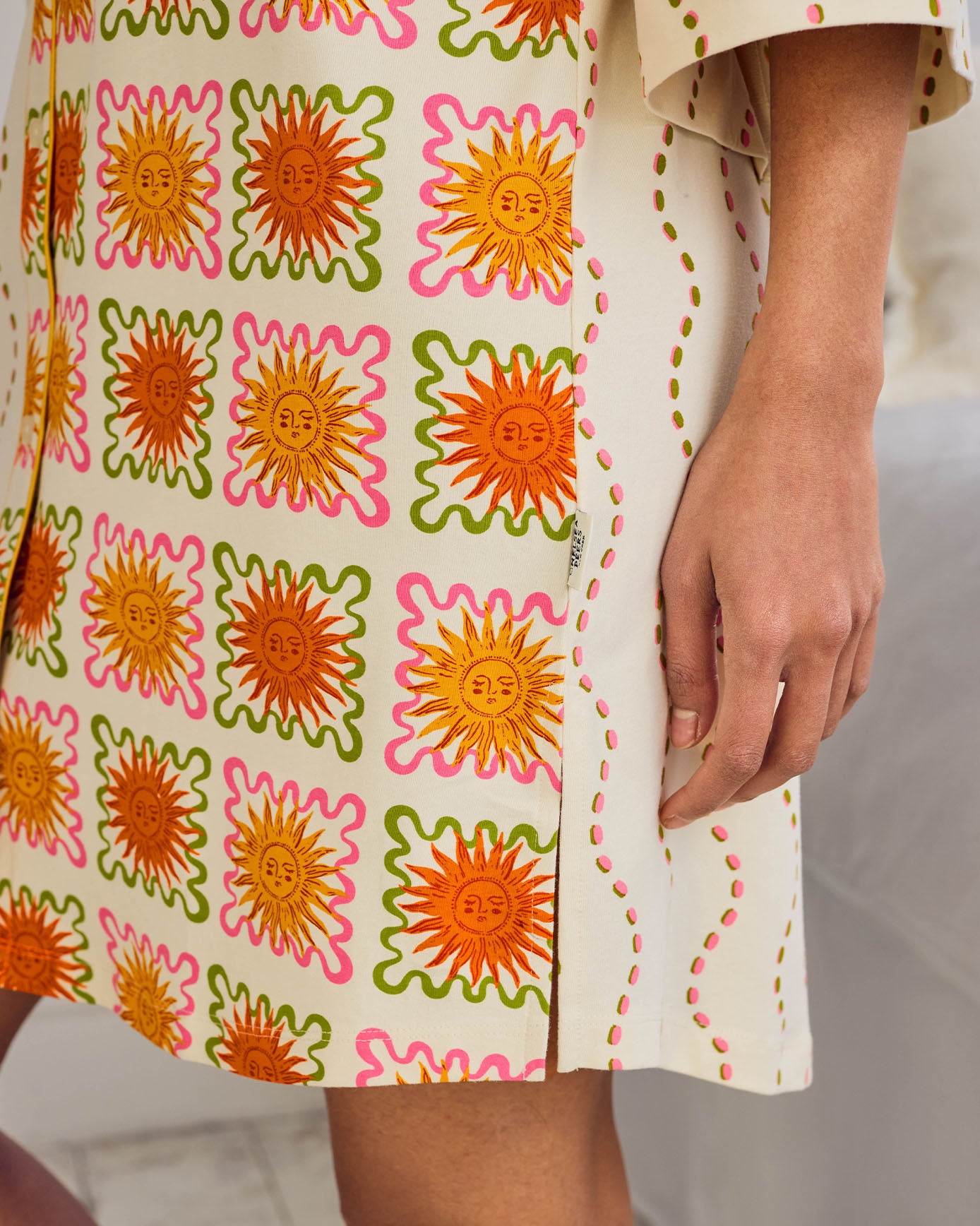 Organic Cotton Sunshine Tile Print Nightshirt