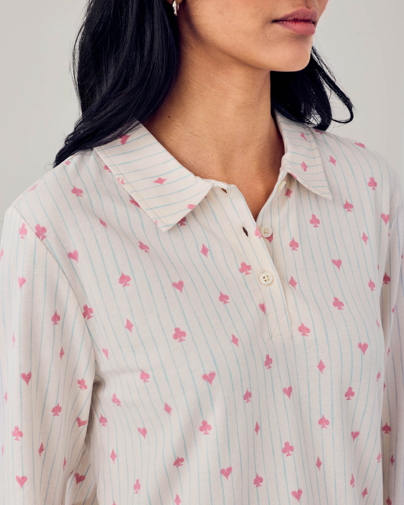 Organic Cotton Suit Stripe Print Short Pyjama Set