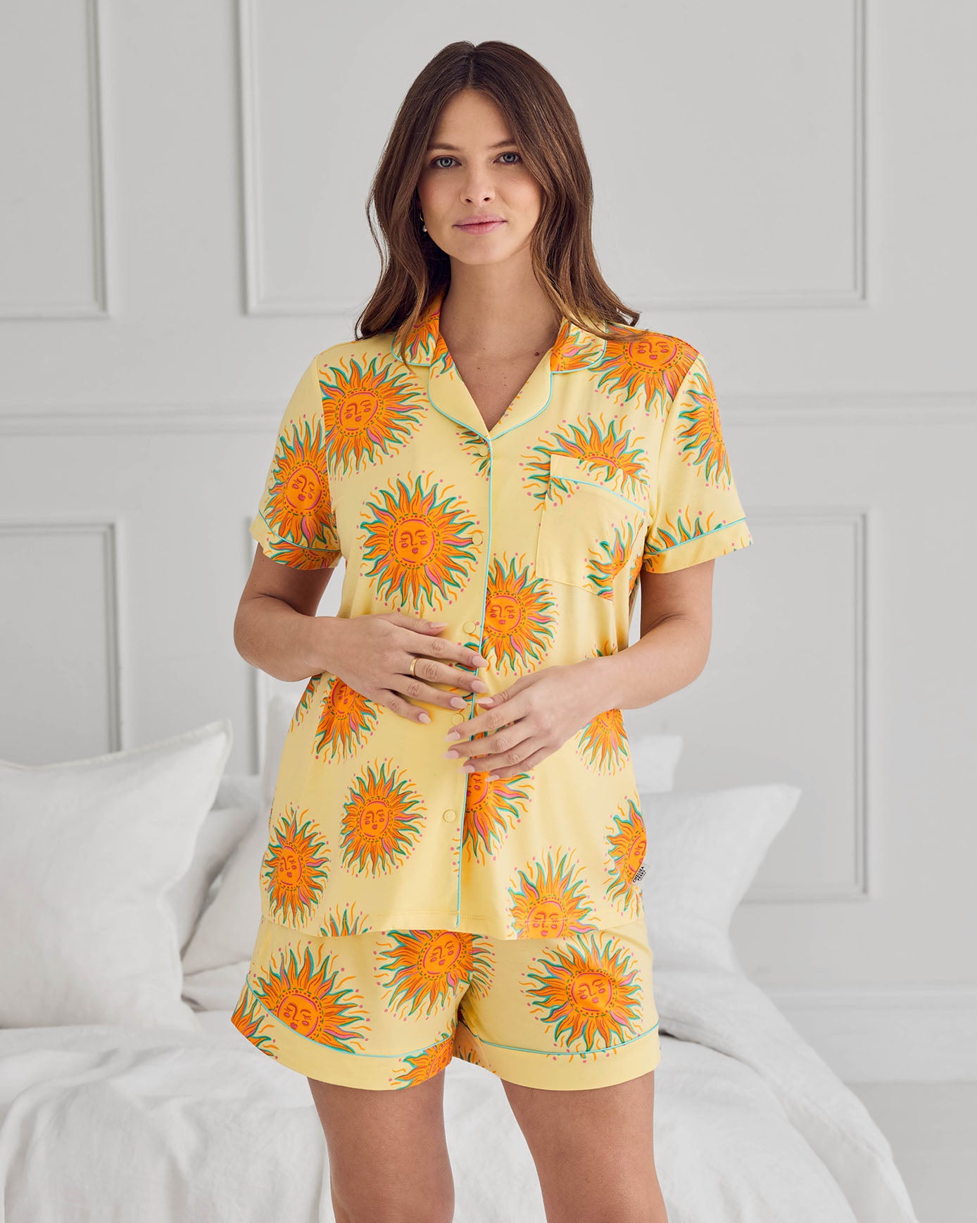 Maternity TENCEL™ Modal Sun Print Short Pyjama Set