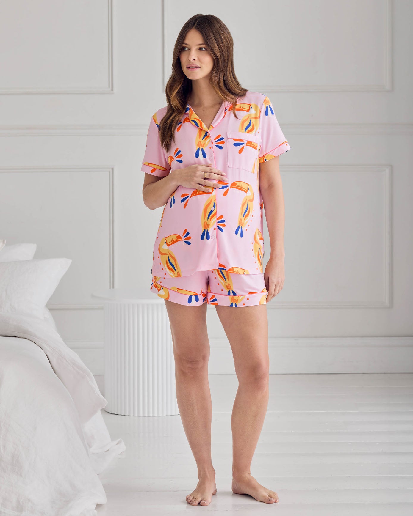 Maternity TENCEL™ Modal Toucan Print Short Pyjama Set