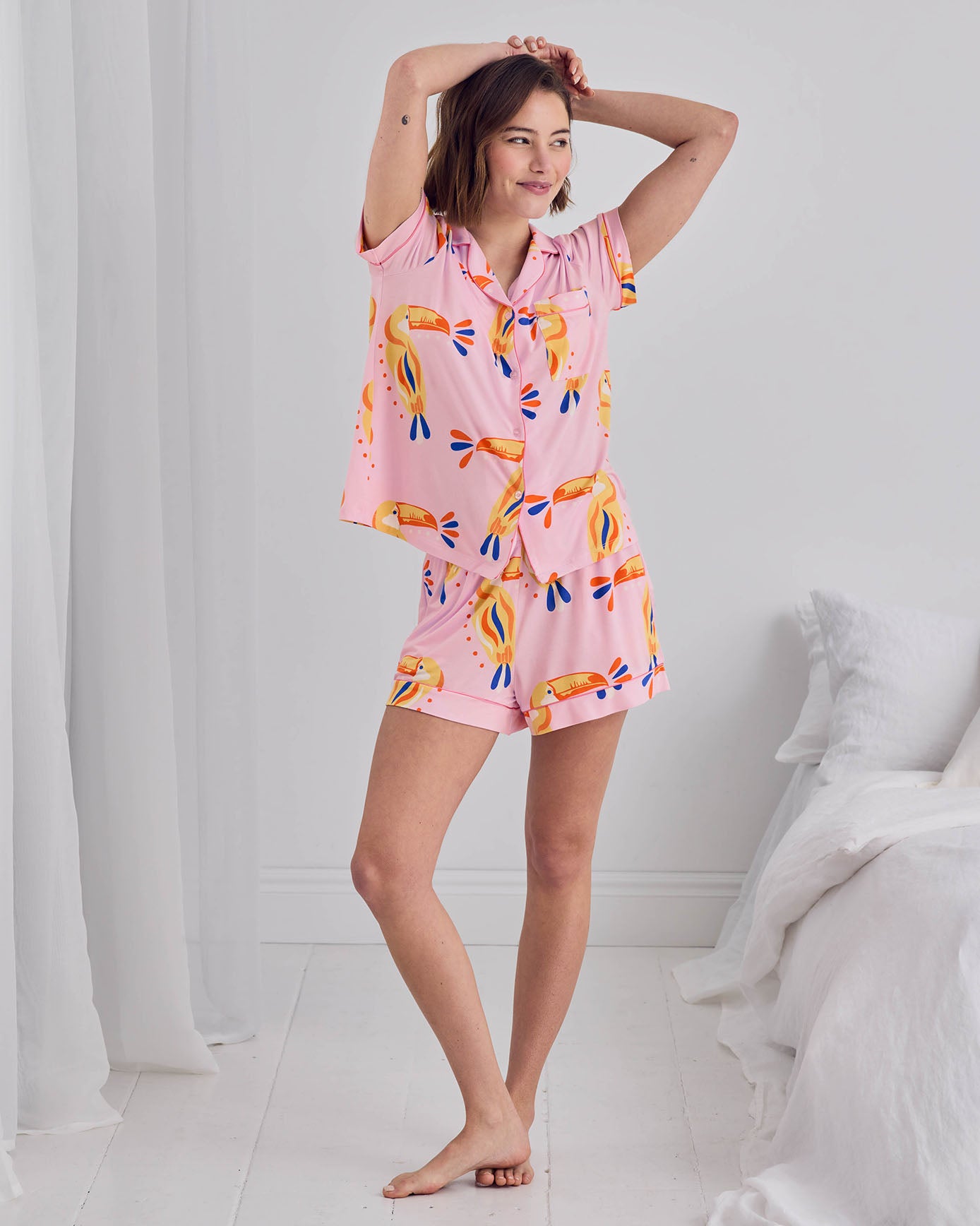 TENCEL™ Modal Toucan Print Short Pyjama Set