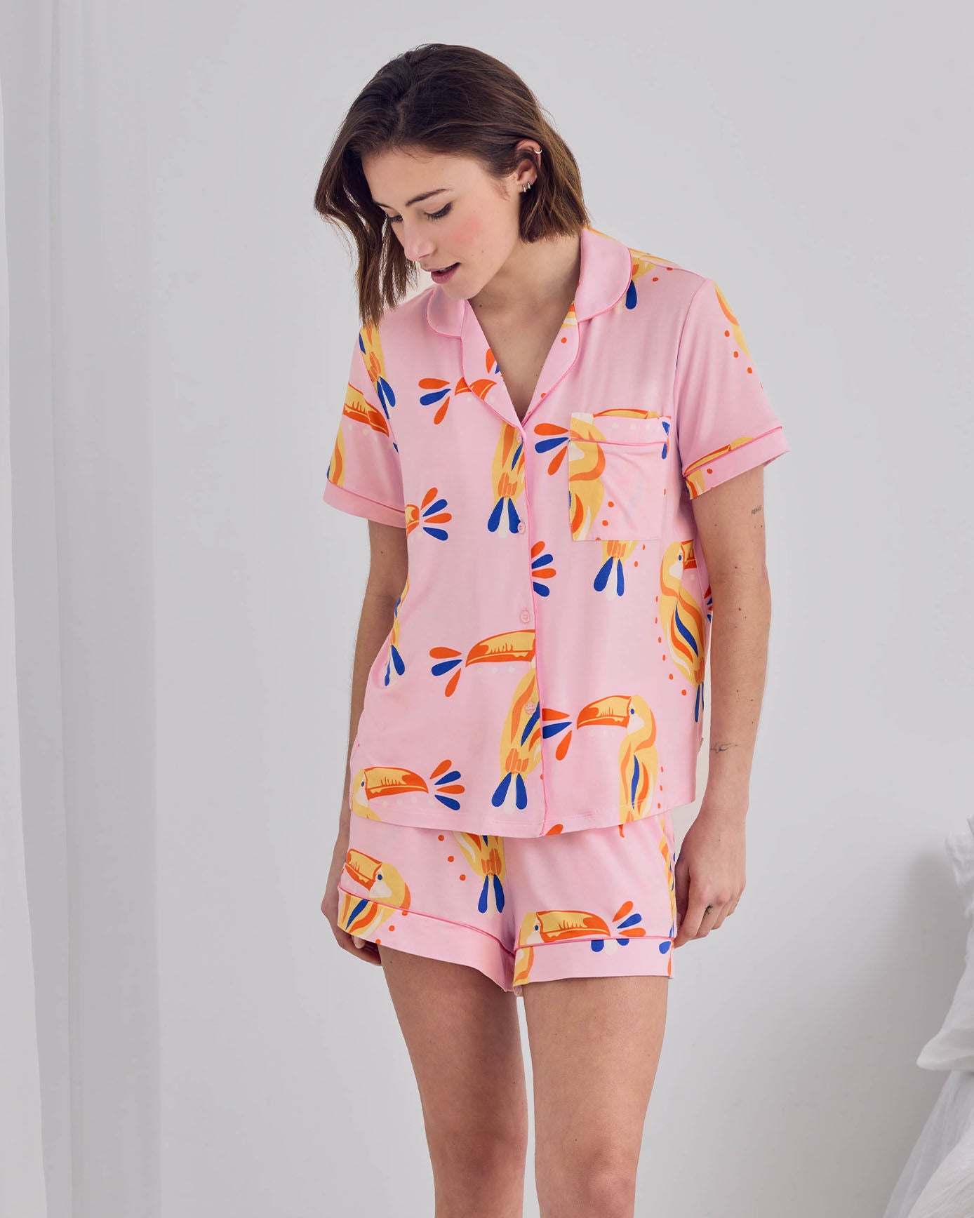 TENCEL™ Modal Toucan Print Short Pyjama Set