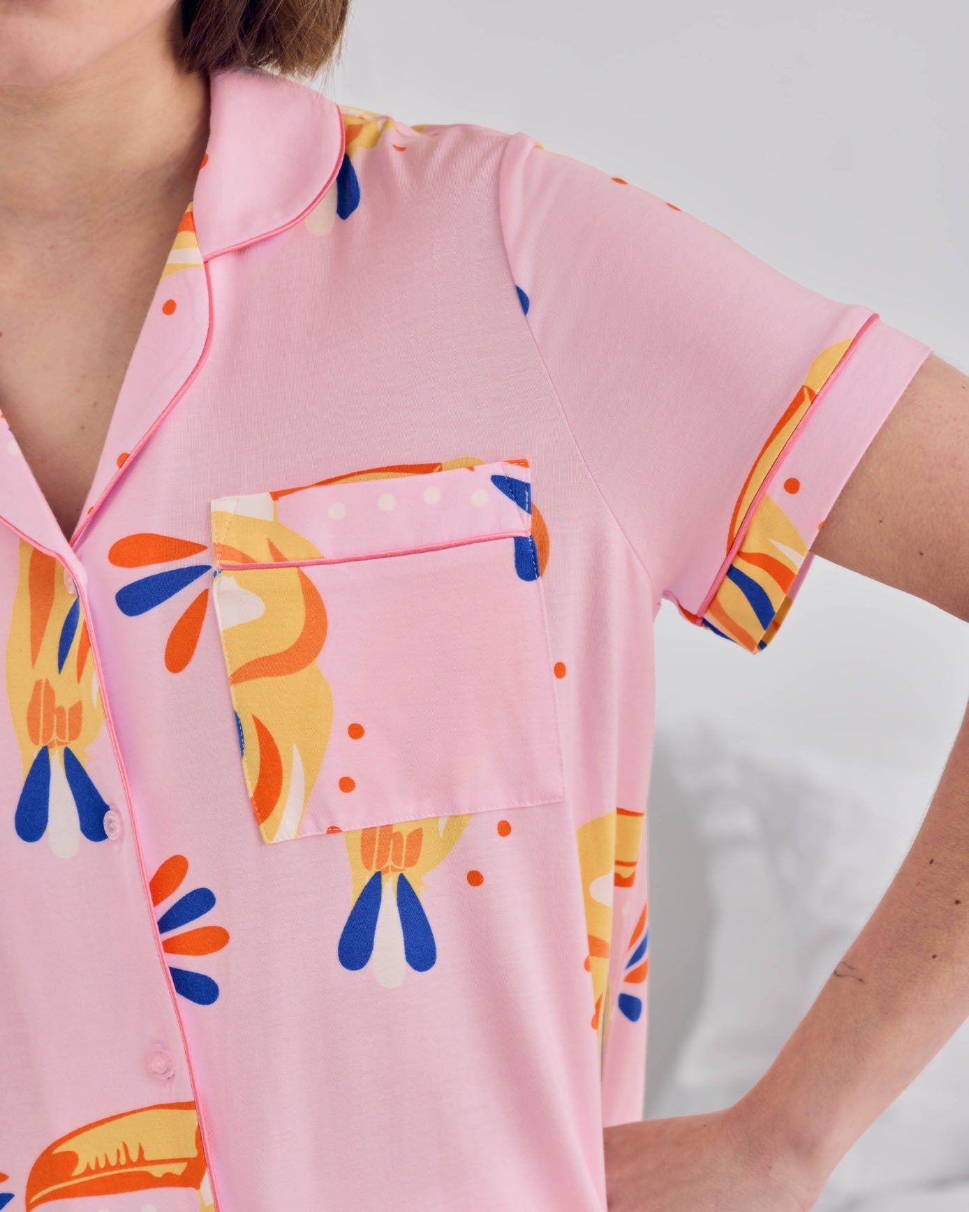 TENCEL™ Modal Toucan Print Short Pyjama Set